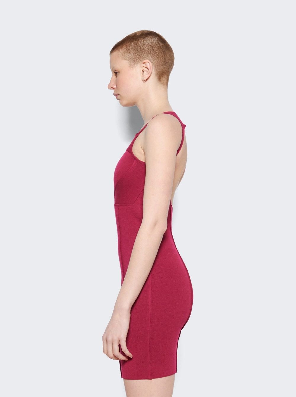 Rick Owens o1mle0426 Sling Mini Dress in Pink Size L / US 10 / IT 46 - 4 Thumbnail
