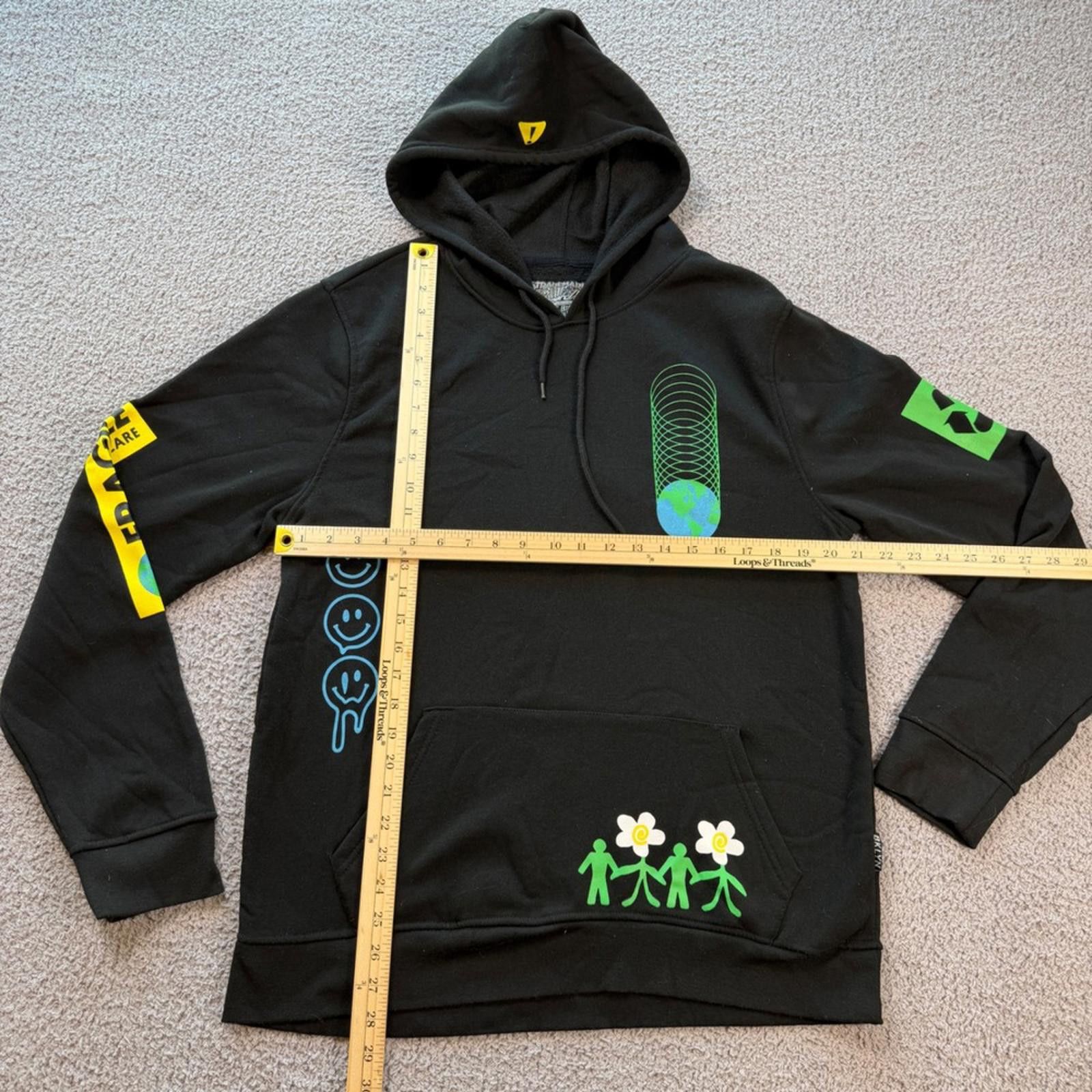 Brooklyn Cloth Trapemark Koolrunnings Hoodie L Black Earth Smiley Print Size US L / EU 52-54 / 3 - 3 Thumbnail