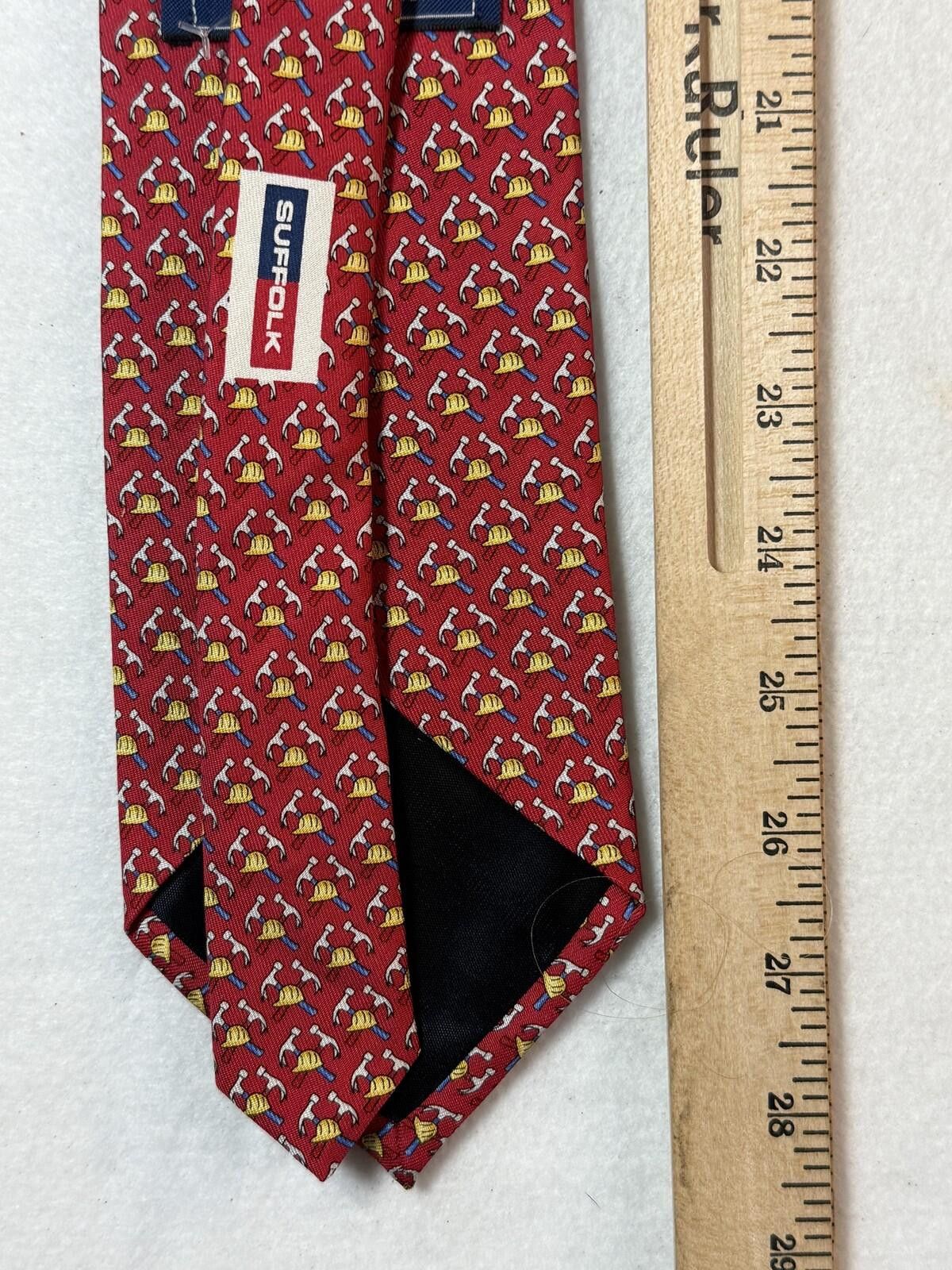Vineyard Vines Vineyard Vines Tie 100% Silk Red Hard Hat Custom Collection Size ONE SIZE - 5 Thumbnail