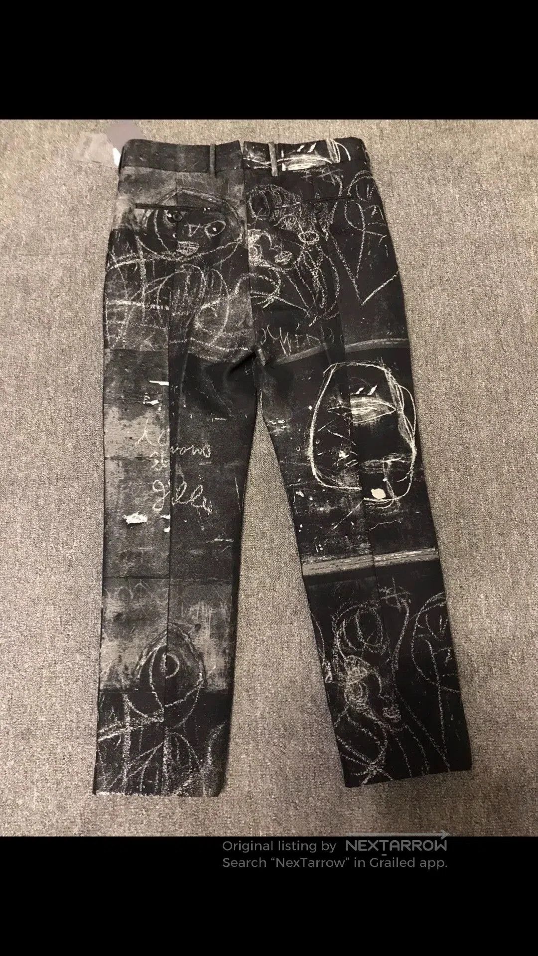 Alexander McQueen Black Graphic Print Casual Pants Size 34. Size US 34 / EU 50 - 2 Thumbnail