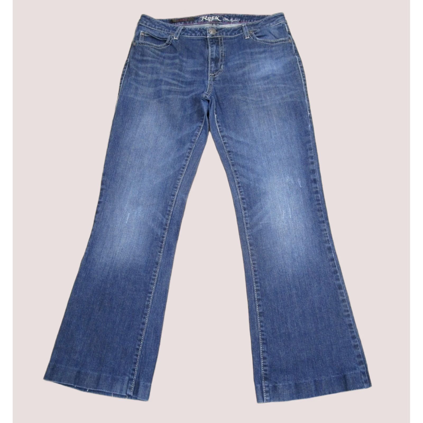 Wrangler Wrangler Jeans Rock 47 Bootcut Women 32x30 Blue Denim 5-Pocket Logo Cowboy Star Wrangler Rock 47 by Wrangler Women Jeans Blue Bootcut 32x30 Size 24" / US 00 / IT 34 - 1 Thumbnail