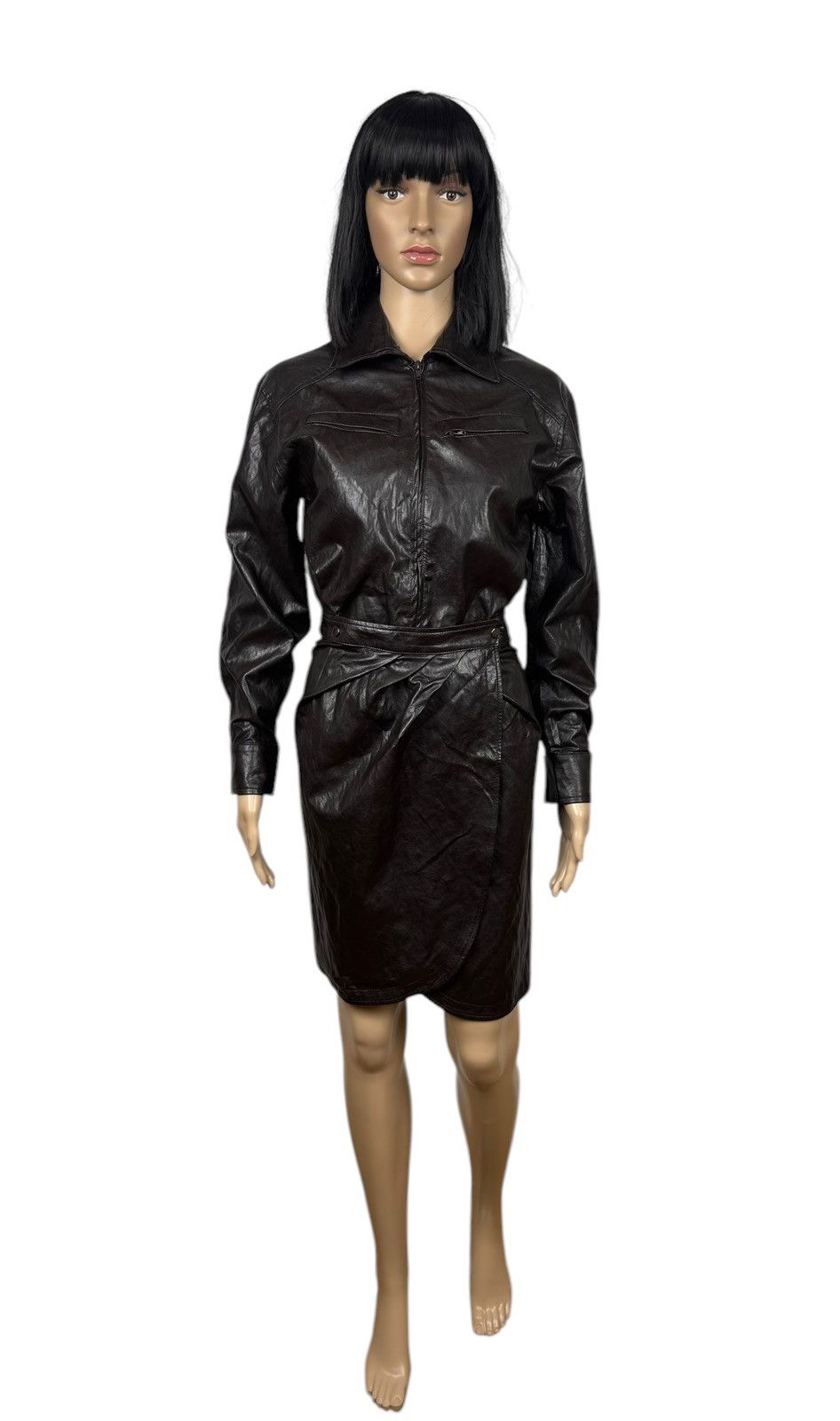 ba&sh Ba&sh Robe Sophia Marron Dress Viscose Collared size 0 XS Size XS / US 0-2 / IT 36-38 - 1 Thumbnail
