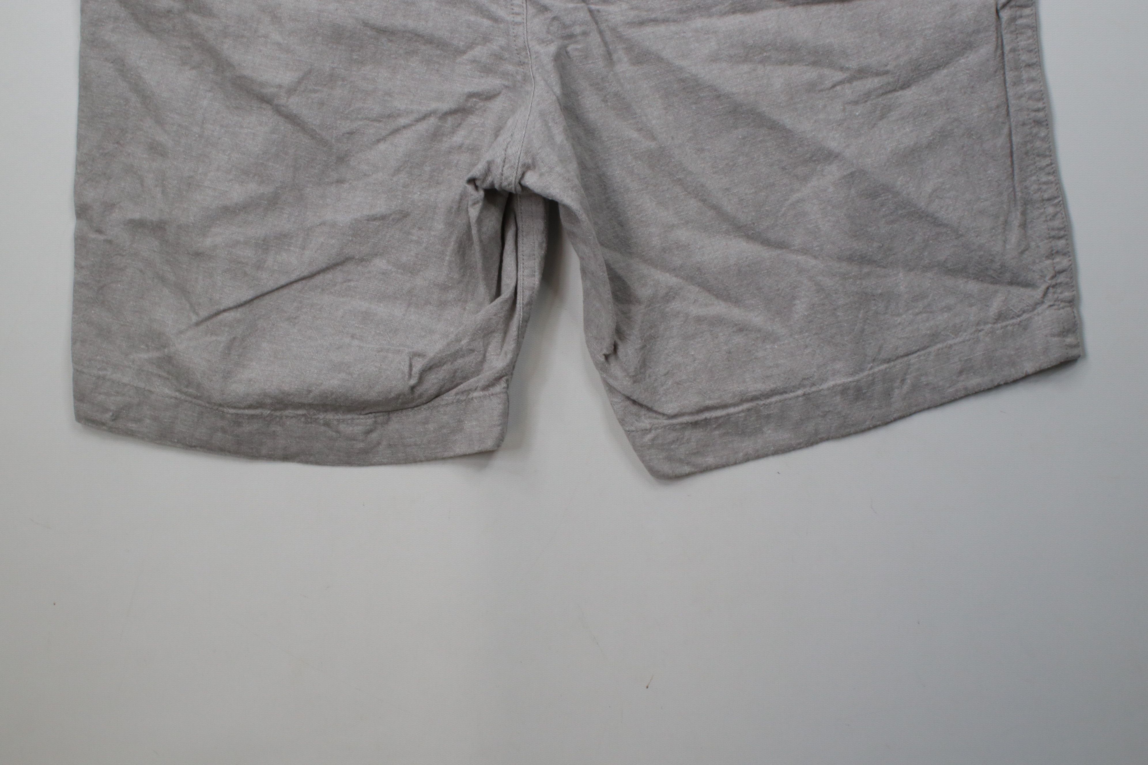 J.Crew × Vintage J Crew Chambray Linen Blend Above Knee Chino Shorts Gray Size US 36 / EU 52 - 10 Thumbnail