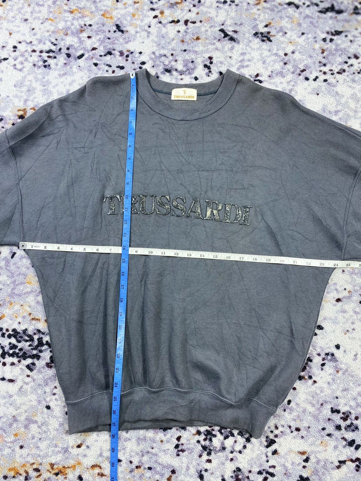 Trussardi × Vintage Vintage Trussardi Big Logo Sweatshirt Size US L / EU 52-54 / 3 - 8 Thumbnail