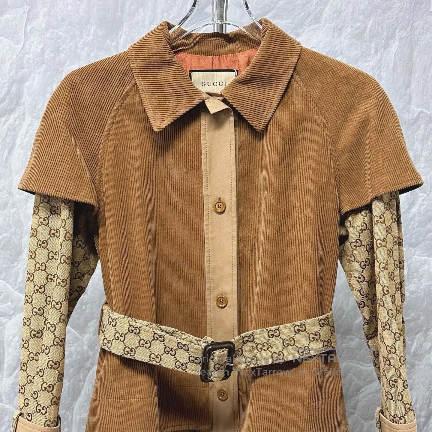 Gucci gucci double g corduroy trench coat. Size S / US 4 / IT 40 - 2 Thumbnail