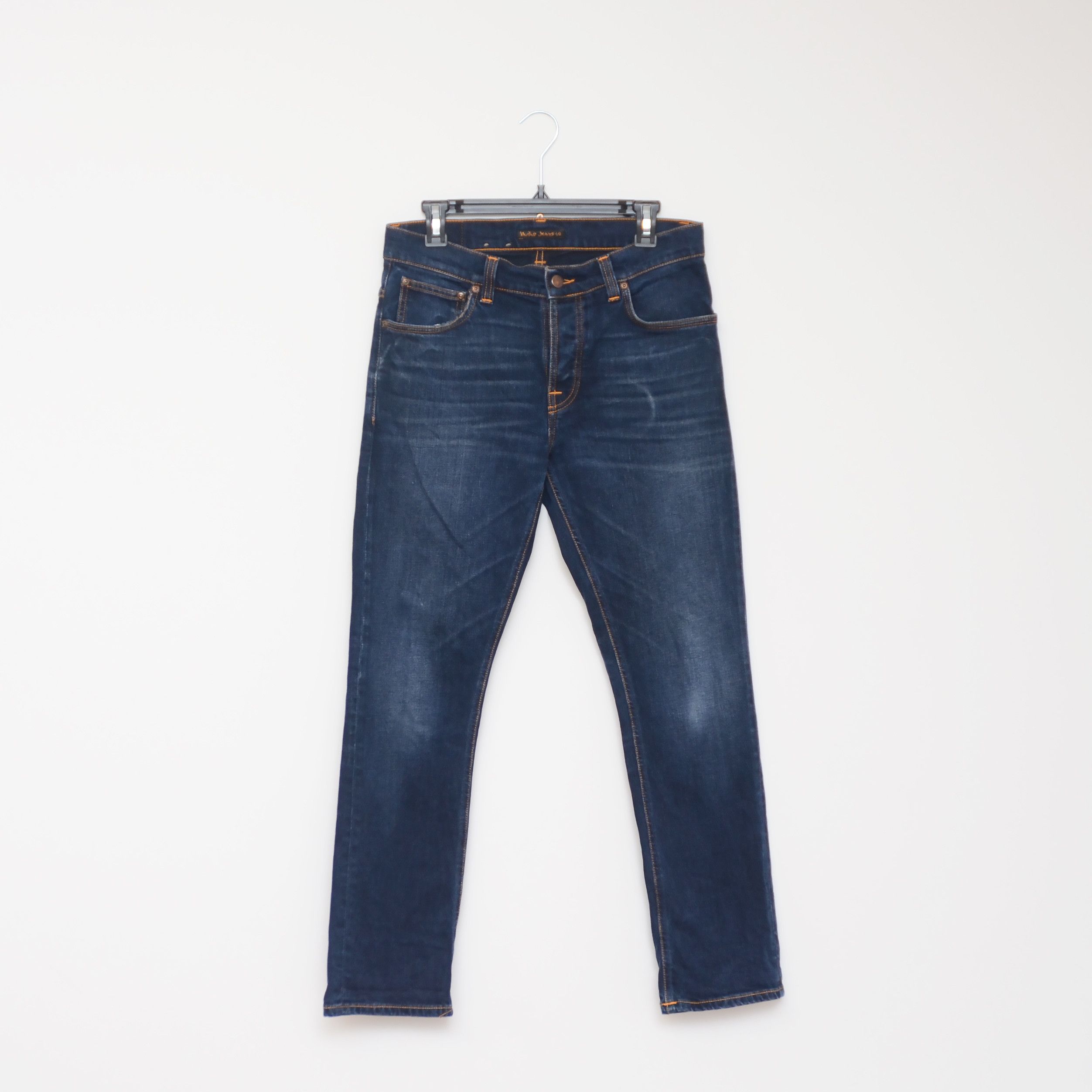 Nudie Jeans Grim Tim Black coated indigo jeans. | Grailed