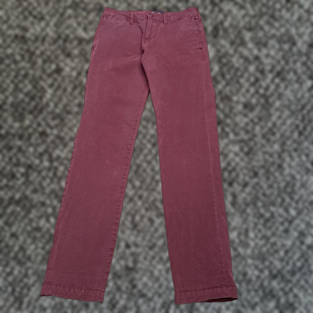 American Eagle Outfitters American Eagle 360 Extreme Flex Slim Pants Mens 28x30 Burgundy Stretch Size US 28 / EU 44 - 1 Thumbnail