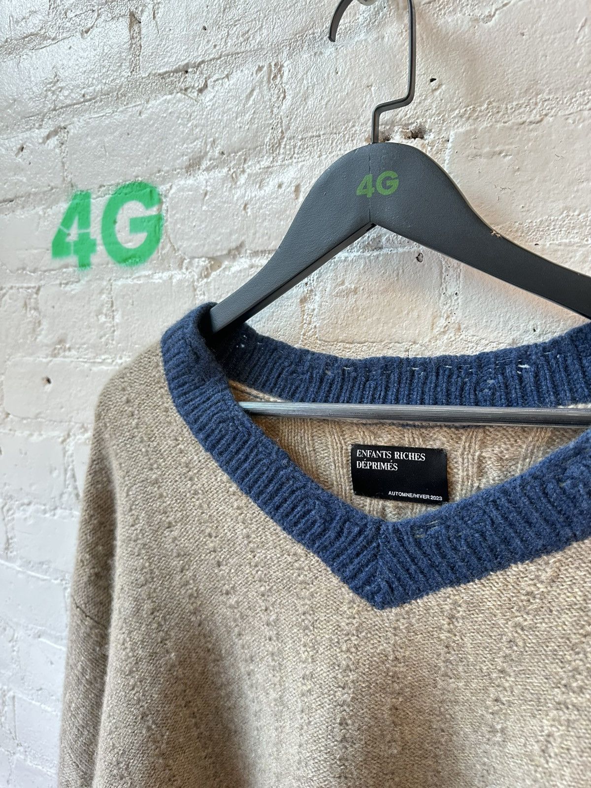 Enfants Riches Deprimes ERD DISTRESSED ASYMMETRICAL CASHMERE SWEATER Size US M / EU 48-50 / 2 - 3 Thumbnail