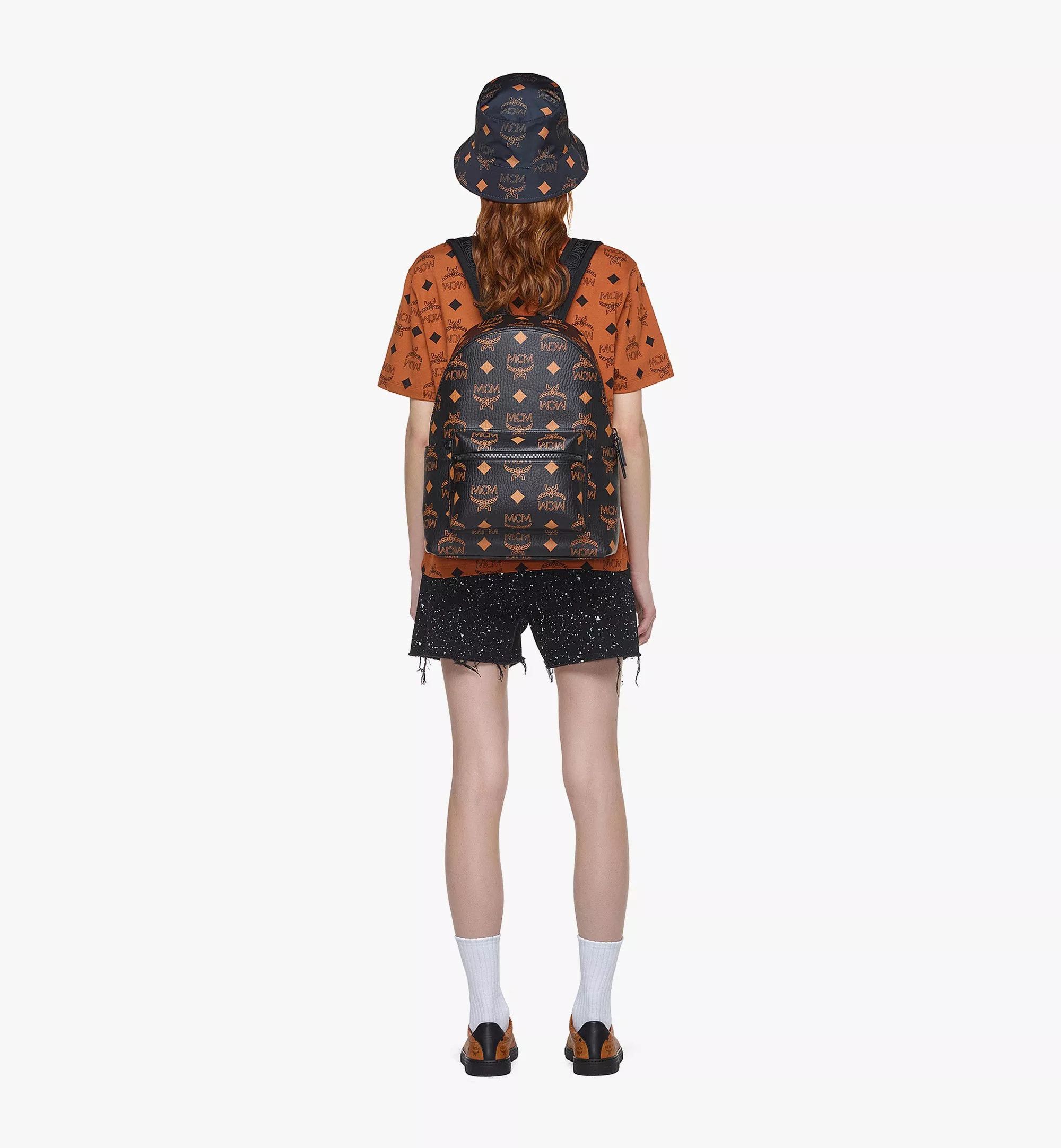 MCM o1mt1gz0125 Size: OS / Unisex Backpack Medium Black/Orange Size ONE SIZE - 8 Thumbnail
