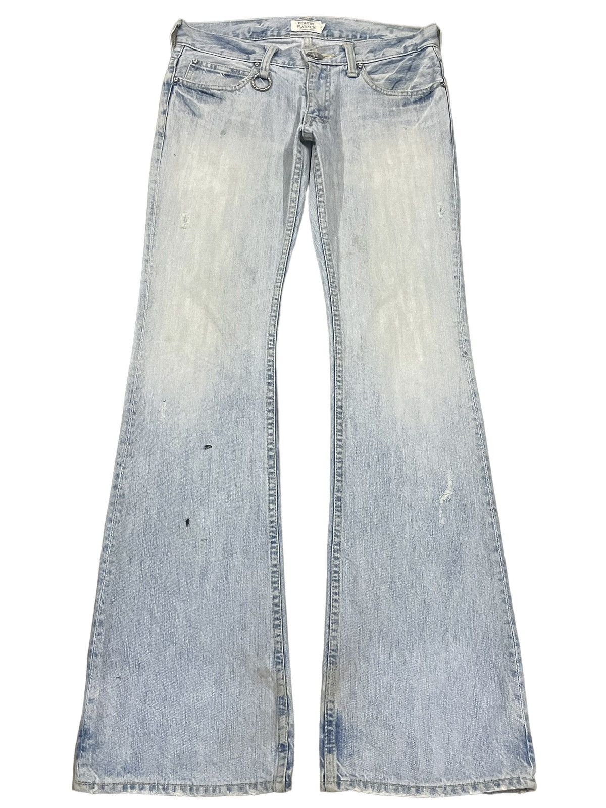 Japanese Brand Vintage Japanese Denim Womenswear Low Waisted Flare Jeans Size 30" / US 8 / IT 44 - 1 Thumbnail