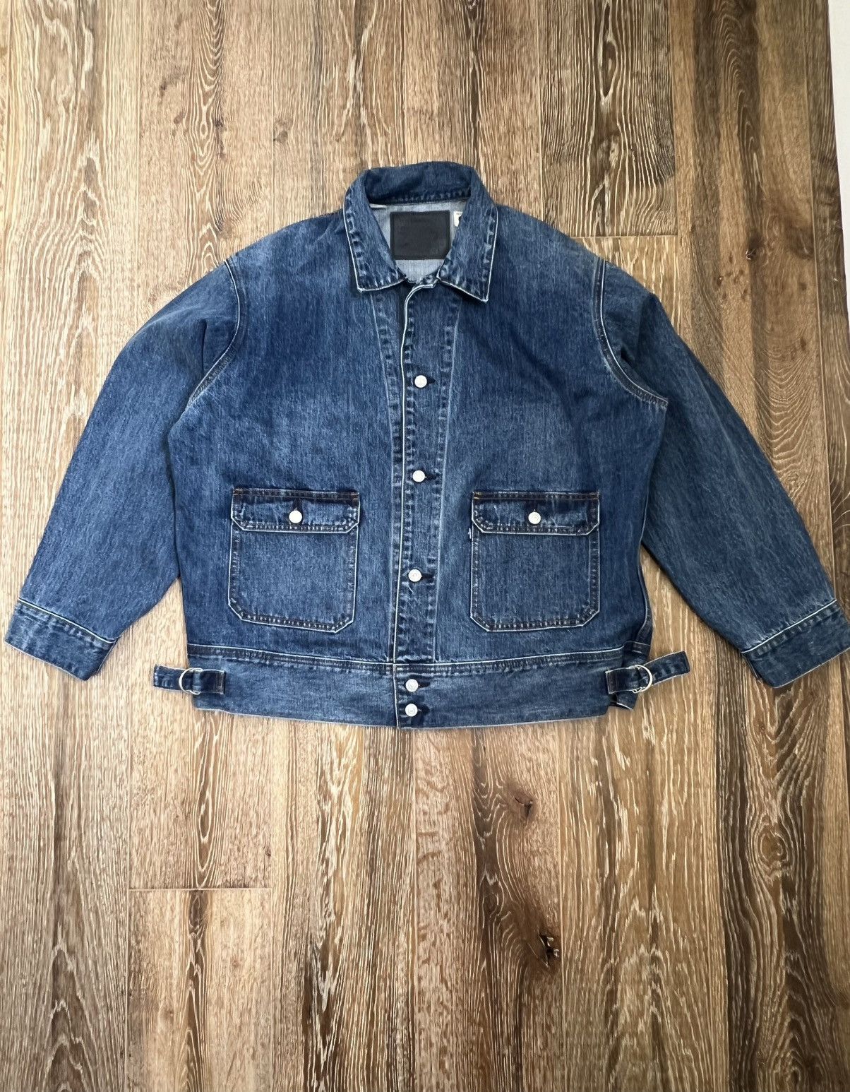 Levi's Levis made & crafted cropped trucker denim jacket Size US L / EU 52-54 / 3 - 1 Thumbnail