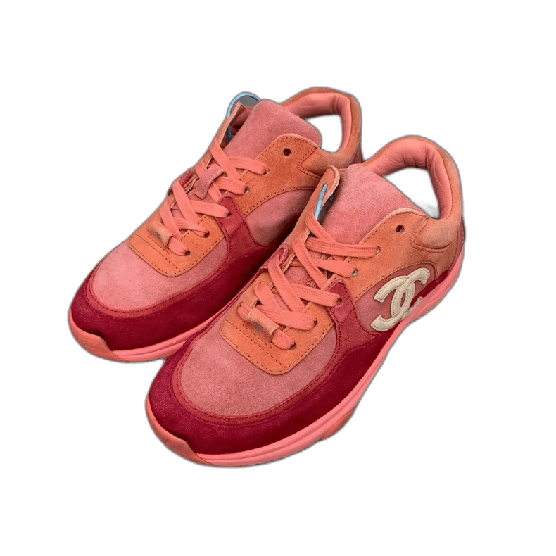 Chanel Chanel Red CC Sneakers Size 37.5 -2505 Size US 4 / IT 34 - 1 Thumbnail