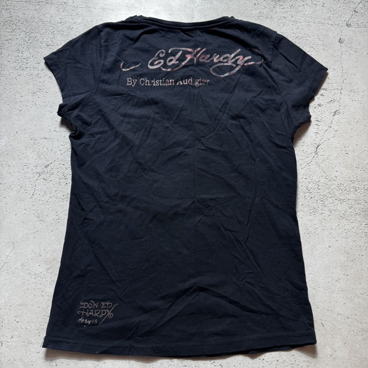 Christian Audigier × Ed Hardy × Vintage vintage y2k ed hardy flowers t shirt by christian audigier Size M / US 6-8 / IT 42-44 - 6 Thumbnail
