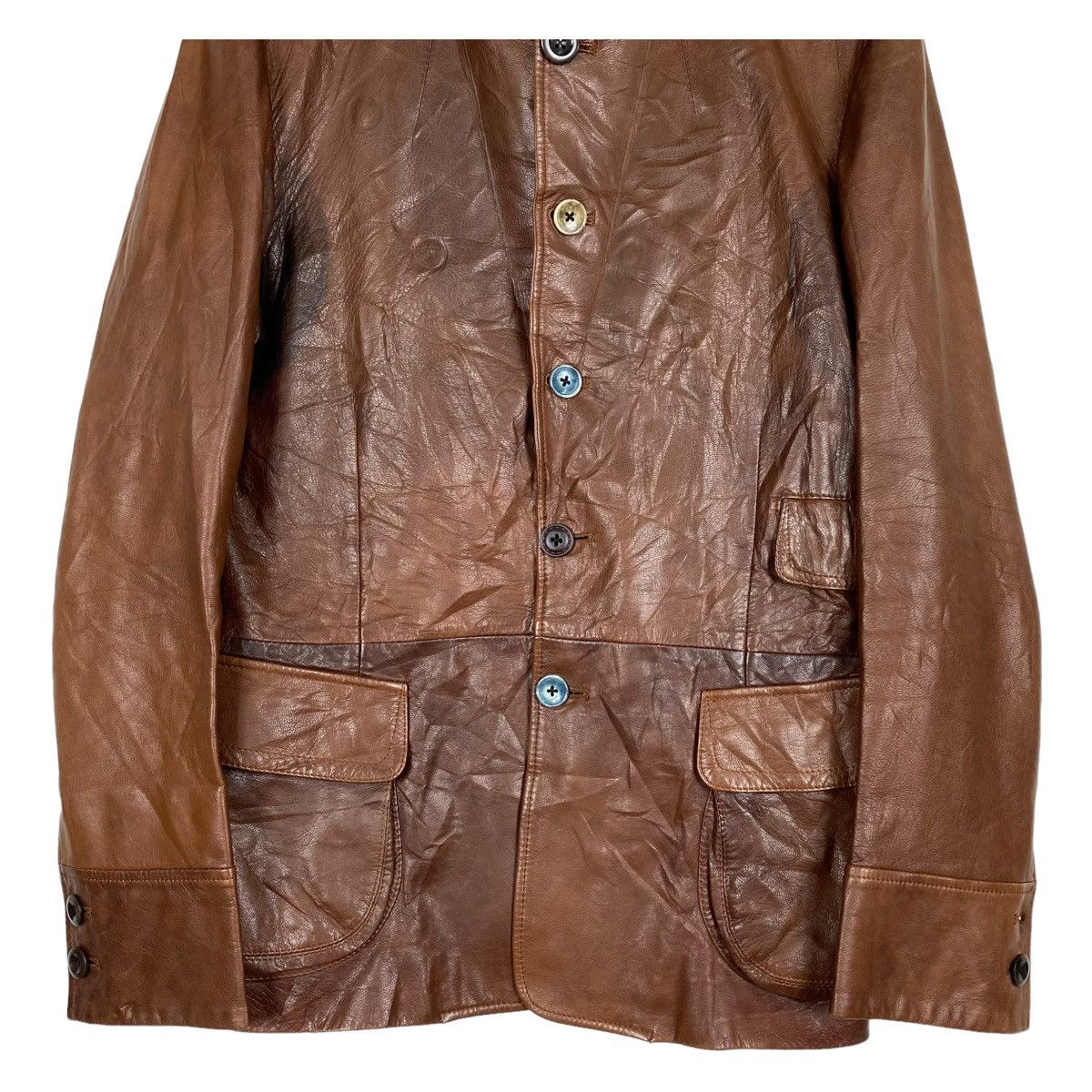 Paul Smith 💥PAUL SMITH LAMB BROWN LEATHER JACKET Size US L / EU 52-54 / 3 - 5 Thumbnail