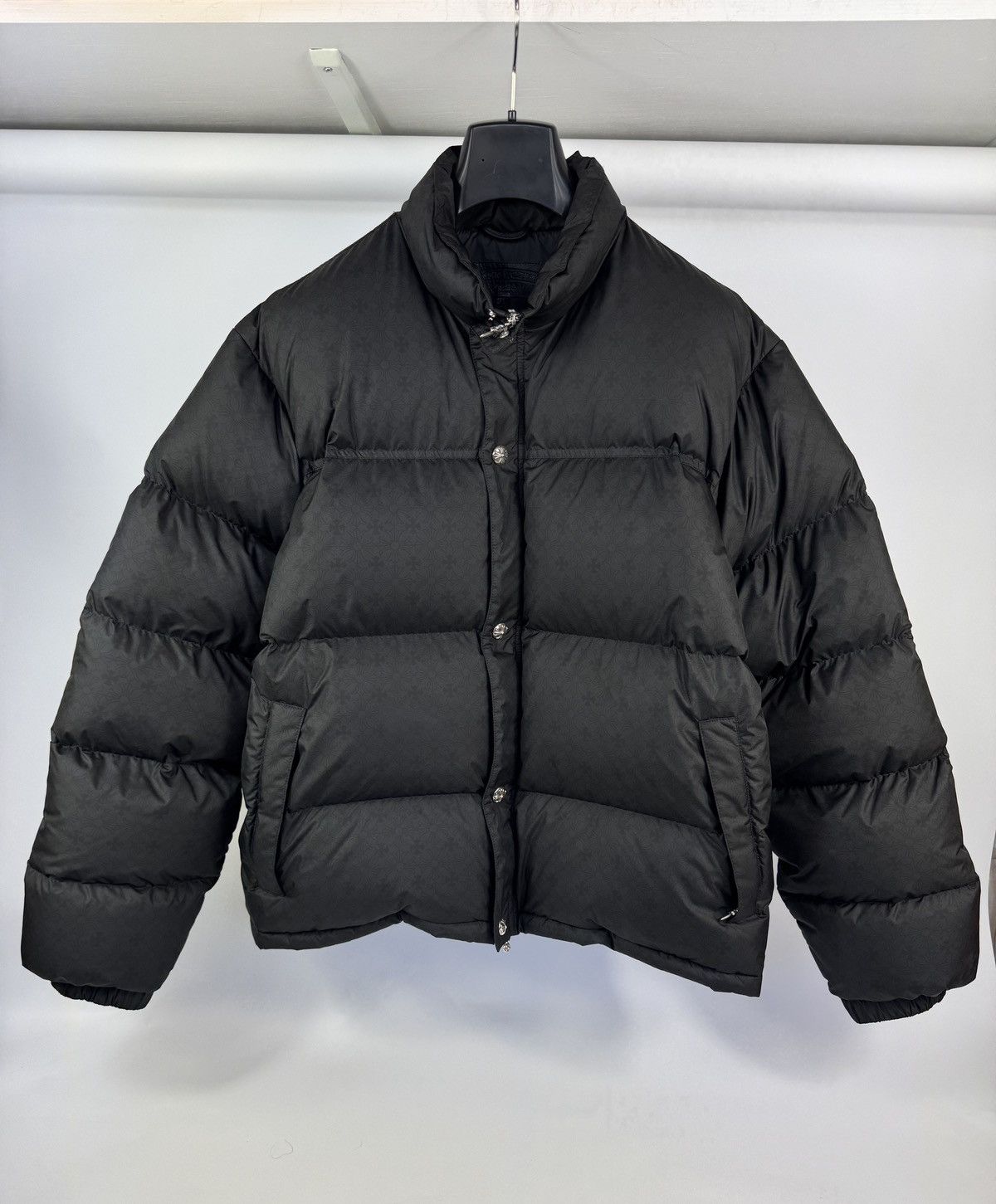 Chrome Hearts LOGO PRINT PUFFER JACKET WITH SILVER BUTTONS Size US XL / EU 56 / 4 - 1 Thumbnail