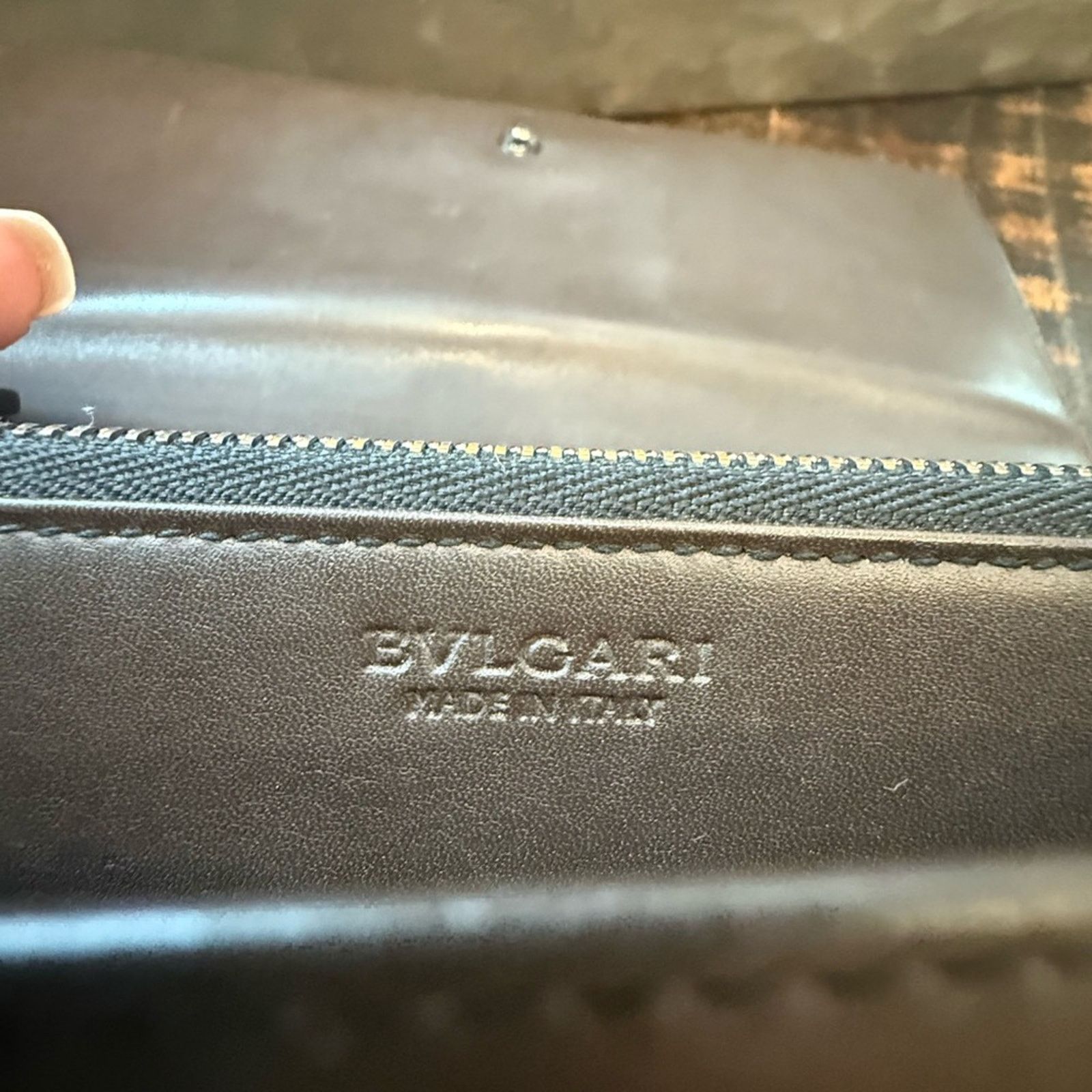 Bvlgari Bvlgari Tweed & Dark Brown Leather Wallet 14939661 Size ONE SIZE - 4 Thumbnail