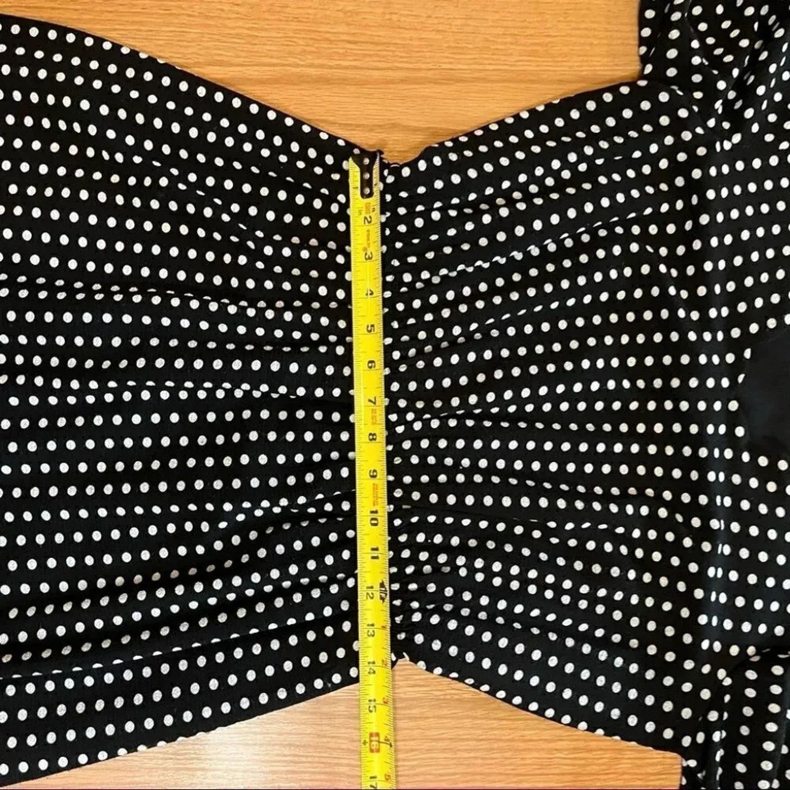 Apt. 9 Apt.9 Women's Fit & Flare V-Neck Polka Dot Dress Sz 8 Size M / US 6-8 / IT 42-44 - 7 Thumbnail