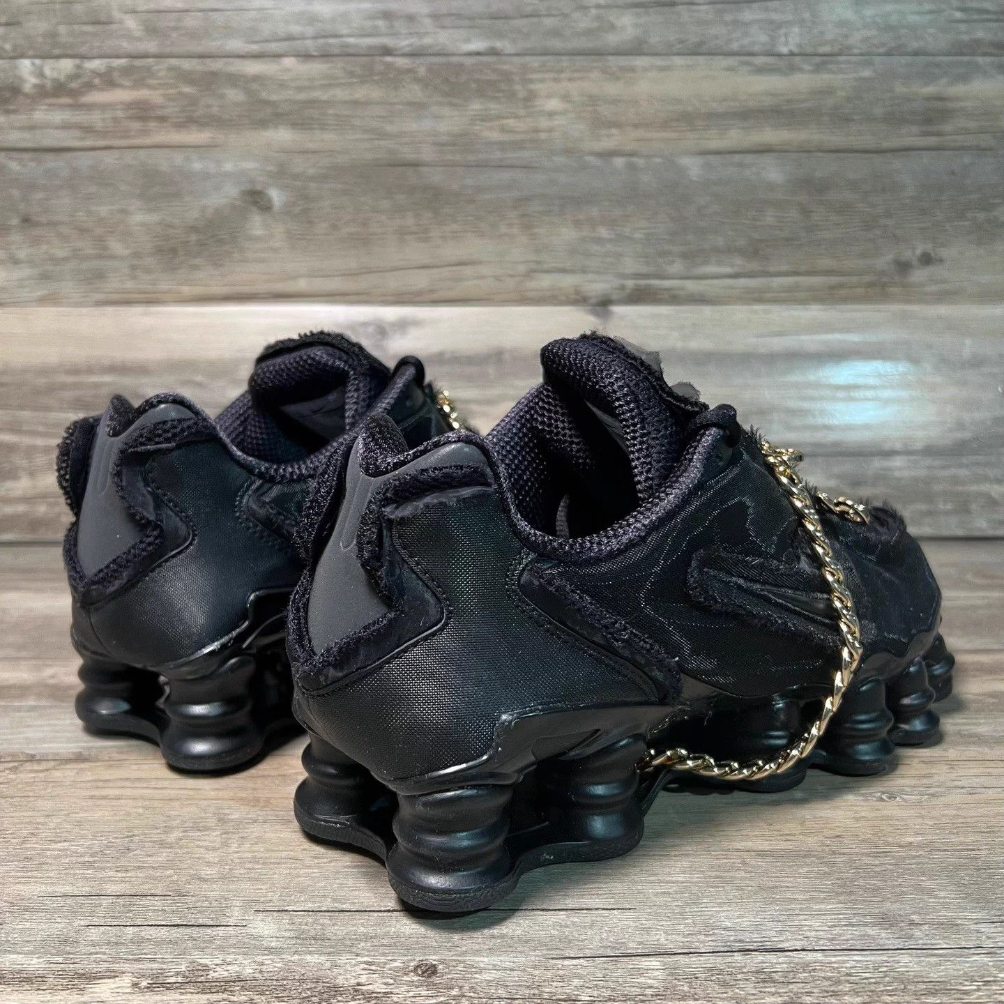 Nike Comme des Garcons Nike Shox TL Triple Black CJ0546-001 Size US 10 / EU 43 - 3 Thumbnail