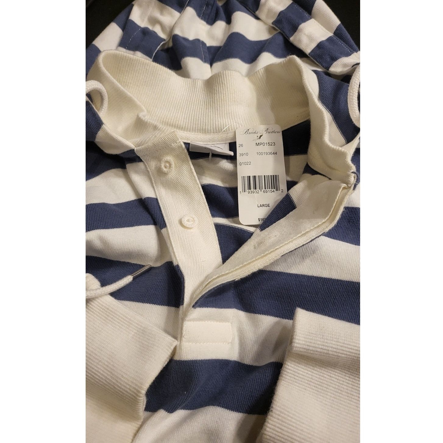 Brooks Brothers NWT Brooks Brothers Cotton Hoodie Rugby Heavyweight Navy L Size US L / EU 52-54 / 3 - 7 Thumbnail
