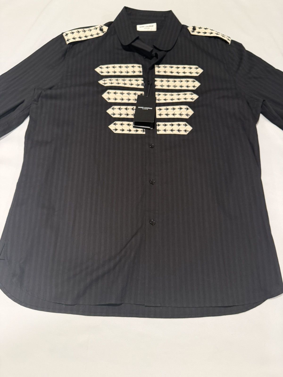 Saint Laurent Paris Saint Laurent mens embroidered shirt. 43/17/XL. $1790 Size US XL / EU 56 / 4 - 11 Thumbnail