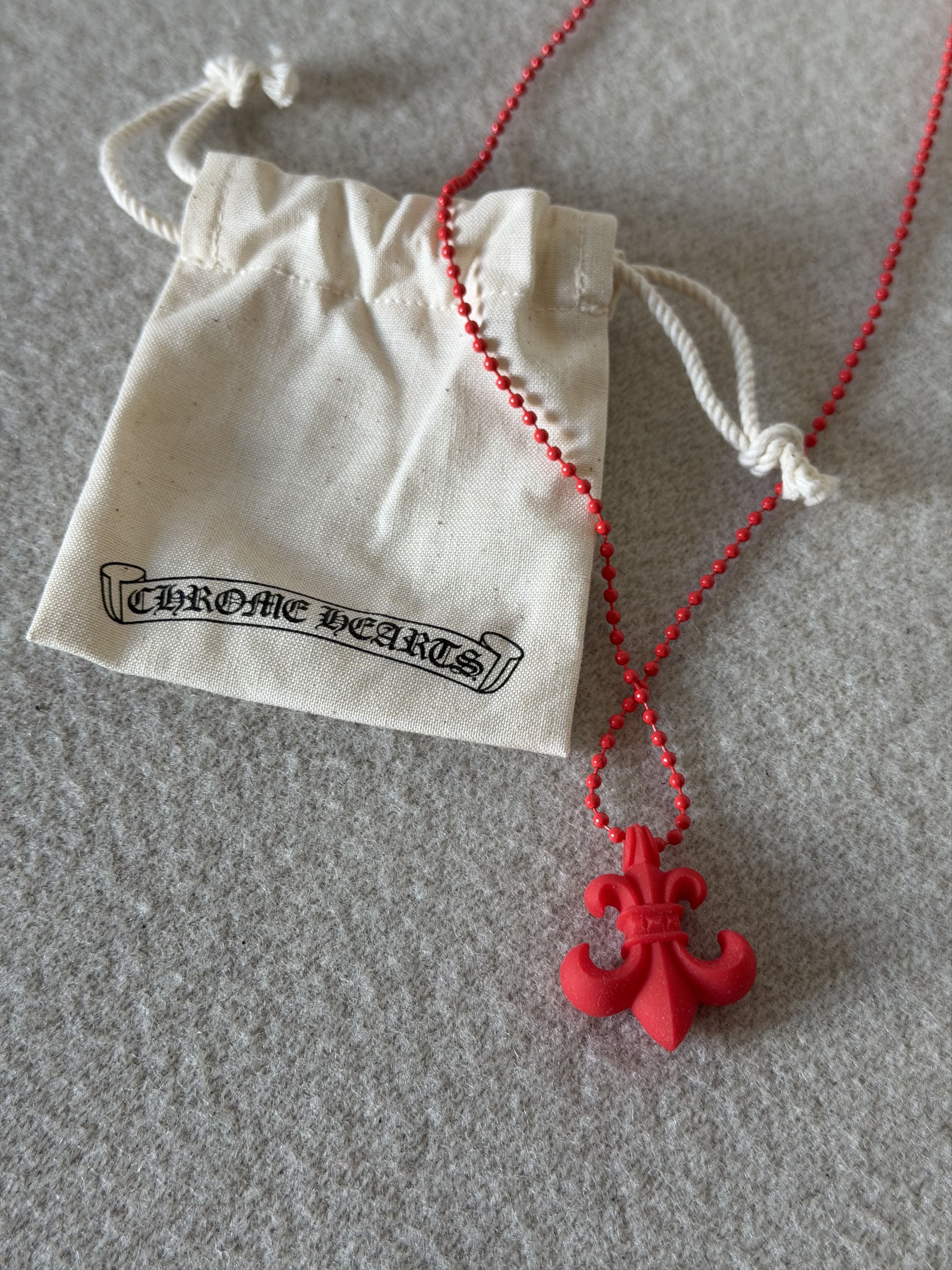Chrome Hearts Chrome Hearts Silicone BS Fleur Pendant in Red Size ONE SIZE - 2 Thumbnail