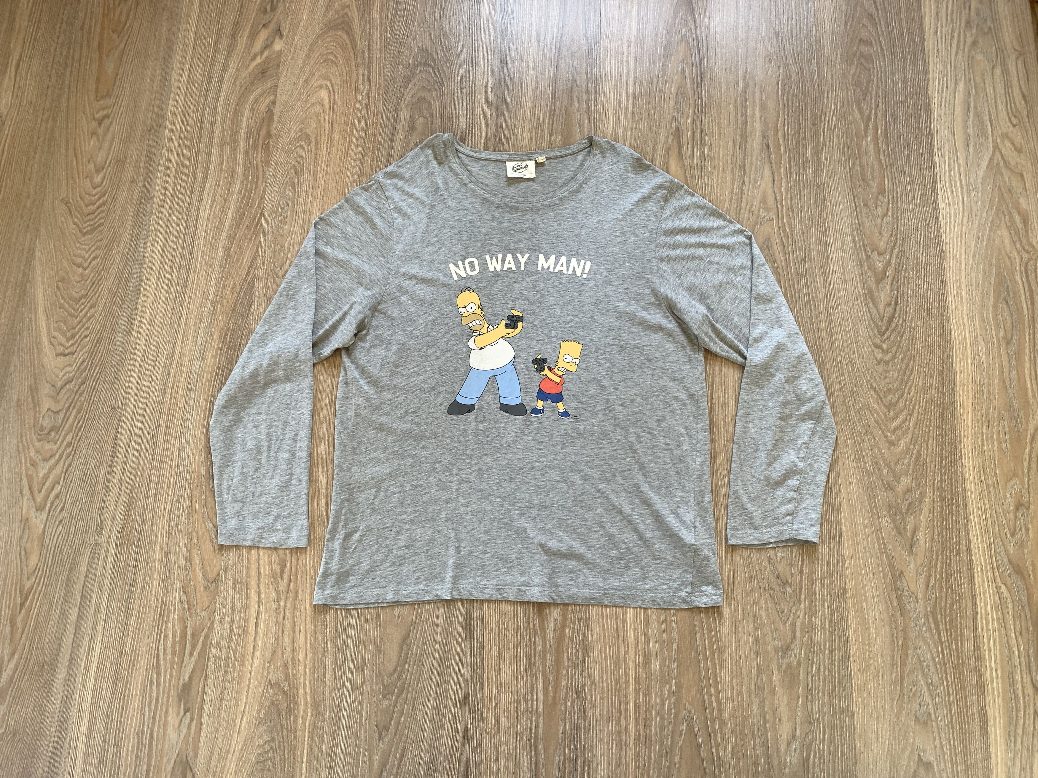 The Simpsons × Vintage The Simpsons 2018 Printed Long Sleeve T-Shirt Size US XL / EU 56 / 4 - 1 Thumbnail