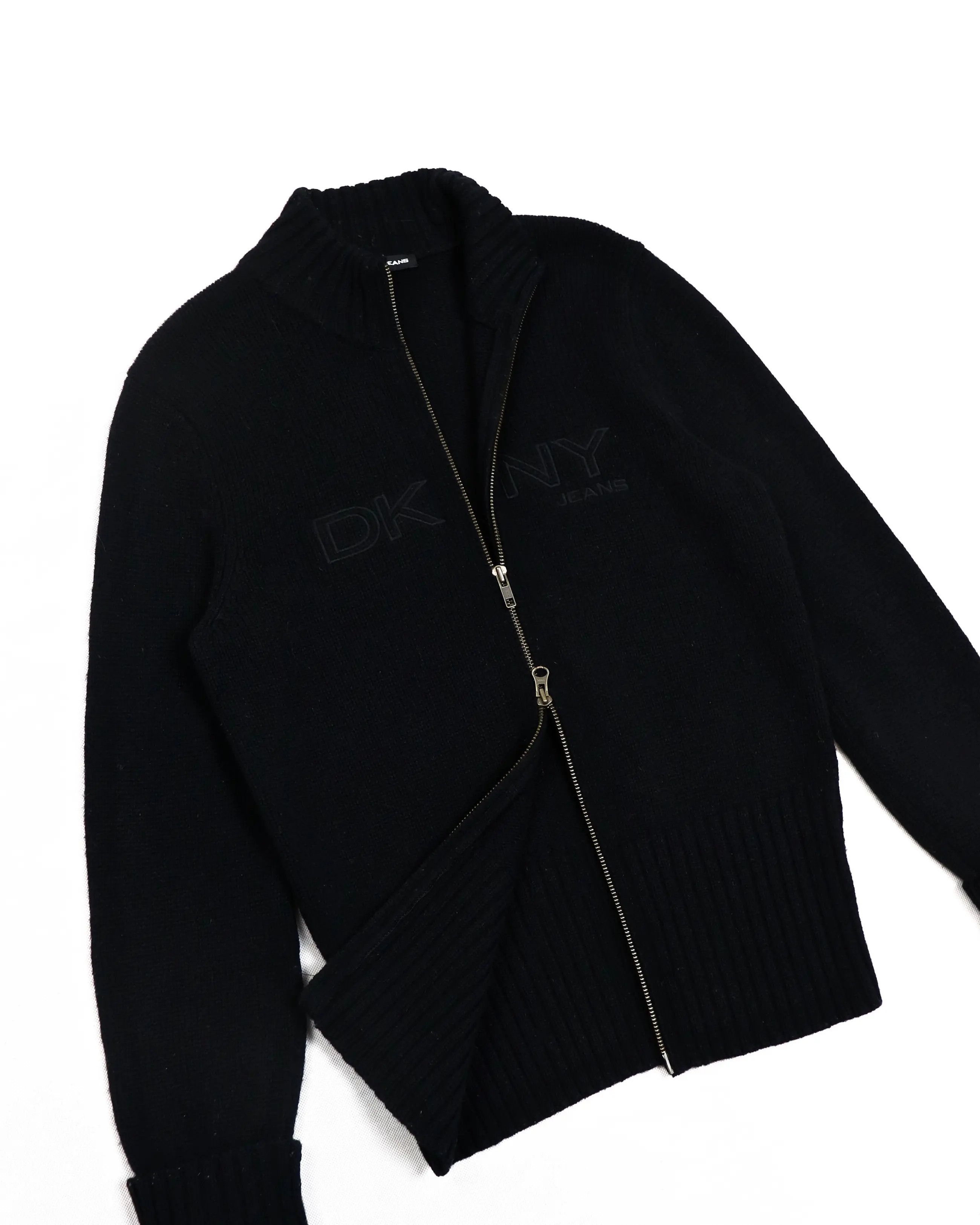 DKNY DKNY Wool Turtleneck Zipper Heavy Knit Sweater Size US M / EU 48-50 / 2 - 2 Thumbnail