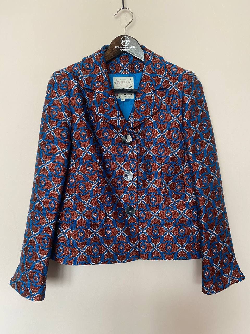 Other Maison Common Fox Jacquard Blazer – Blue & Rust orange Size M / US 6-8 / IT 42-44 - 1 Thumbnail