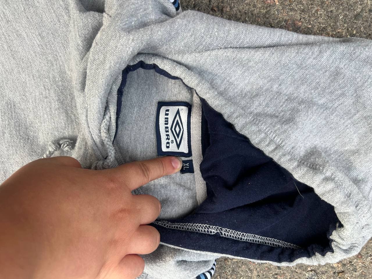 Umbro × Vintage Vintage Y2K Umbro Monogram Lampas Strip 1924 Hoodie Size US XL / EU 56 / 4 - 5 Thumbnail