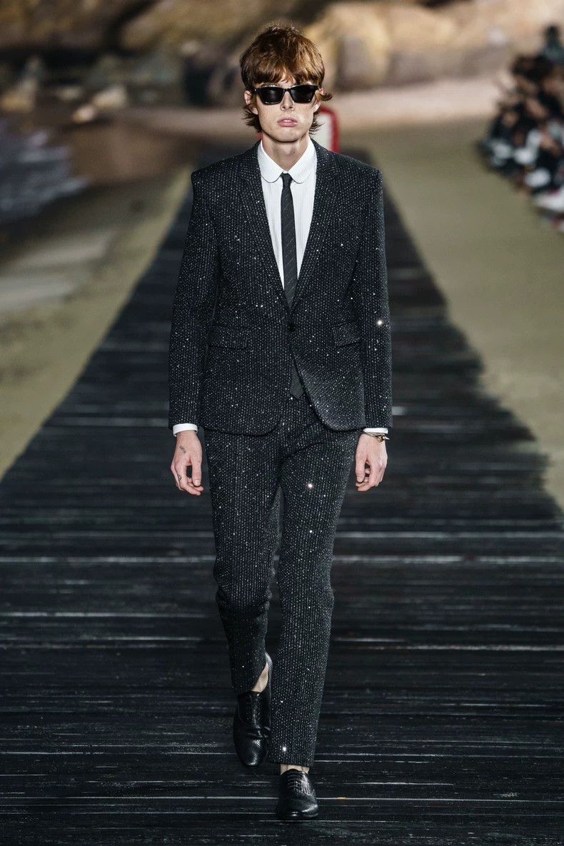 Saint Laurent Paris Saint laurent paris Sequined blazer 2506-Nextarrow Size L / US 10 / IT 46 - 2 Thumbnail