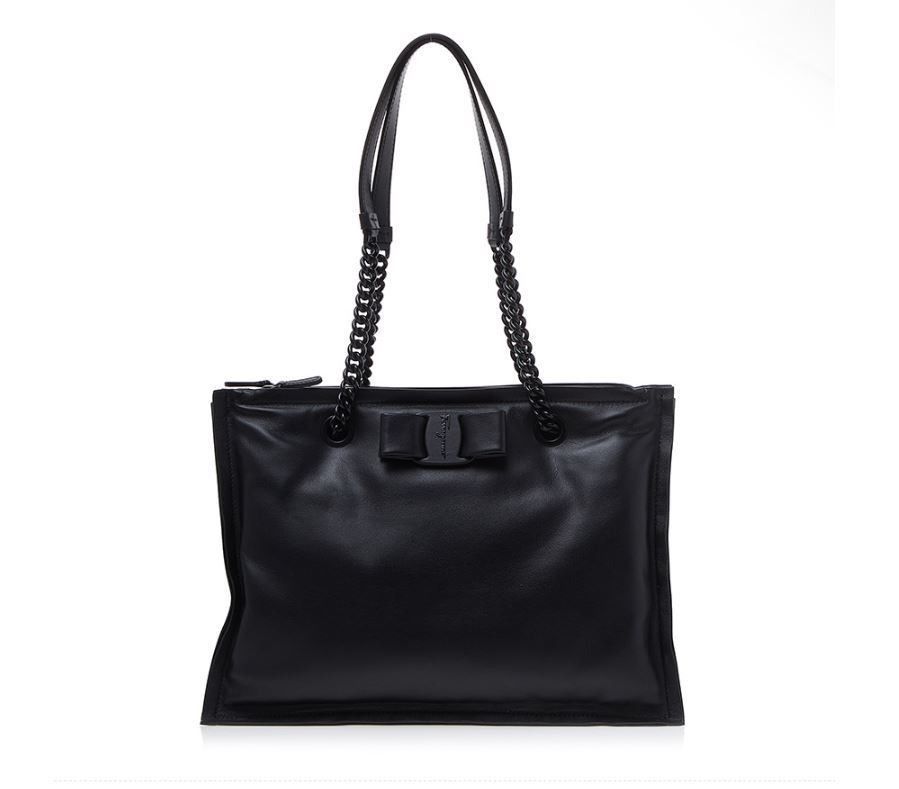 Salvatore Ferragamo o1s1rm0924 Size: OS / Viva Tote Handbag in Black Size ONE SIZE - 1 Thumbnail