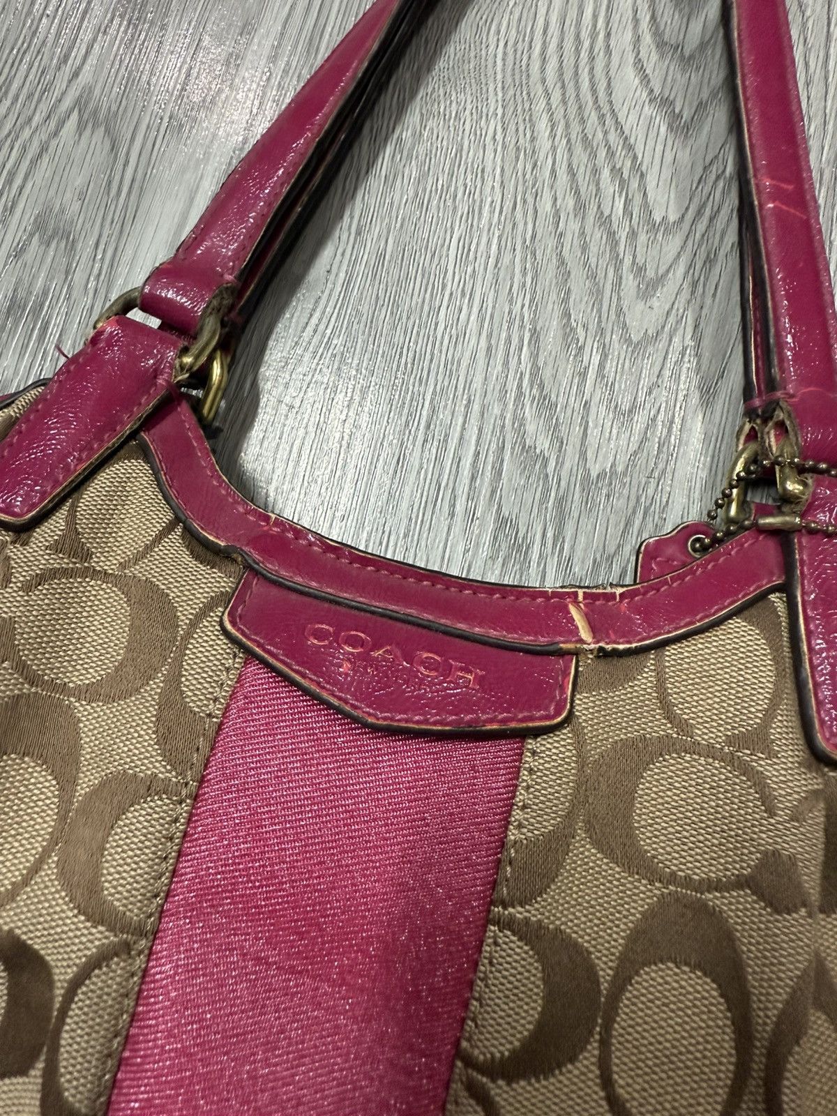 Coach 90’s COACH RARE LEATHER RETRO VINTAGE Y2K PINK BAG Size ONE SIZE - 2 Thumbnail