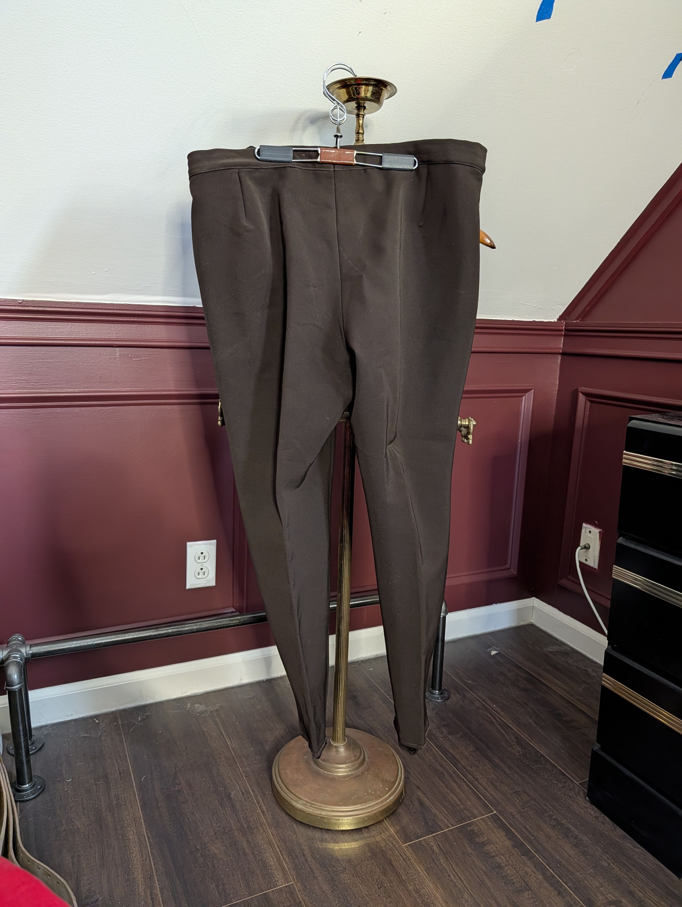 Vintage GERMAN VINTAGE Brown Wool Ski Pants zippered 36" Size US 36 / EU 52 - 8 Thumbnail