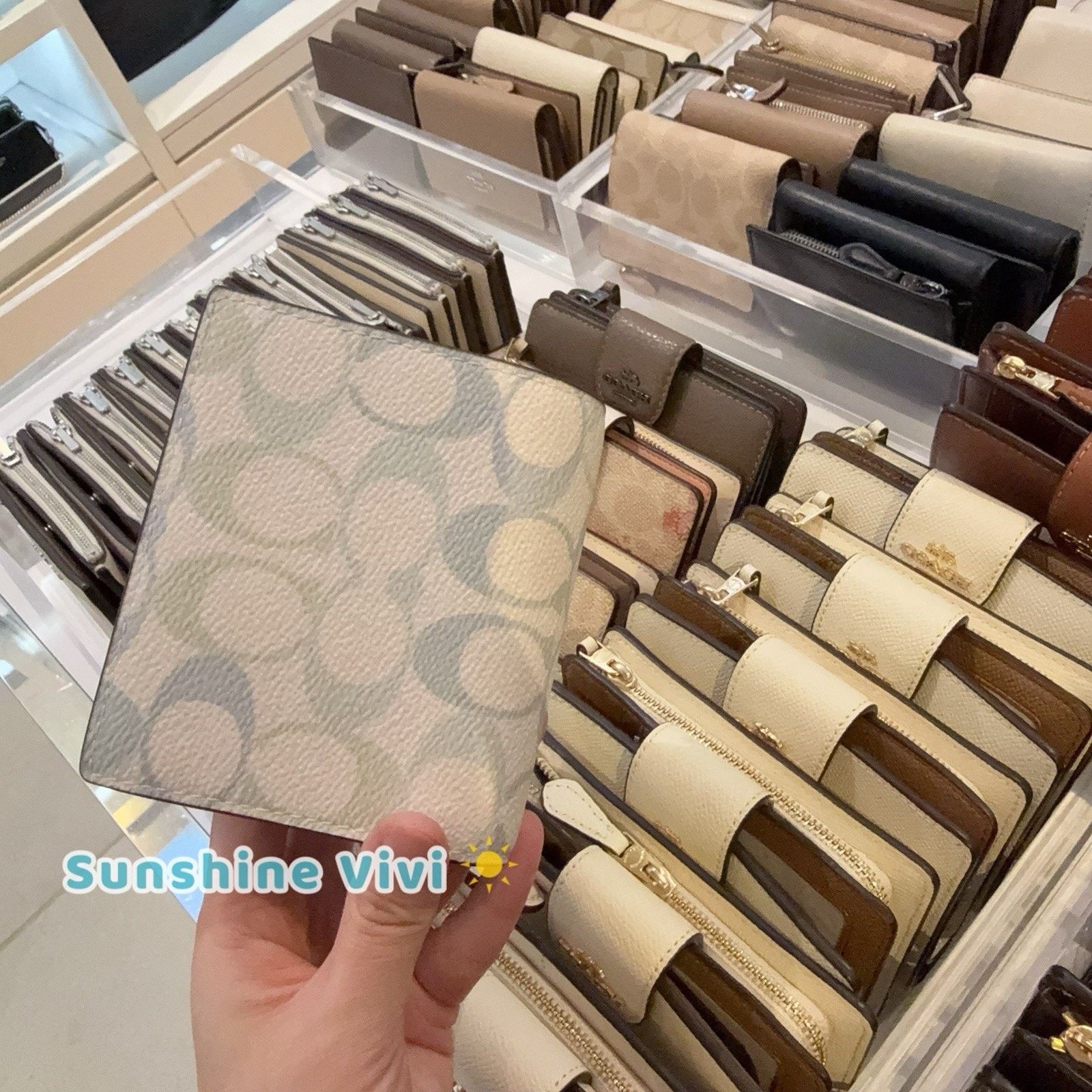 Coach NWT Coach Snap Wallet Canvas CEC37 Silver/CHALK/BLUE Size ONE SIZE - 7 Thumbnail