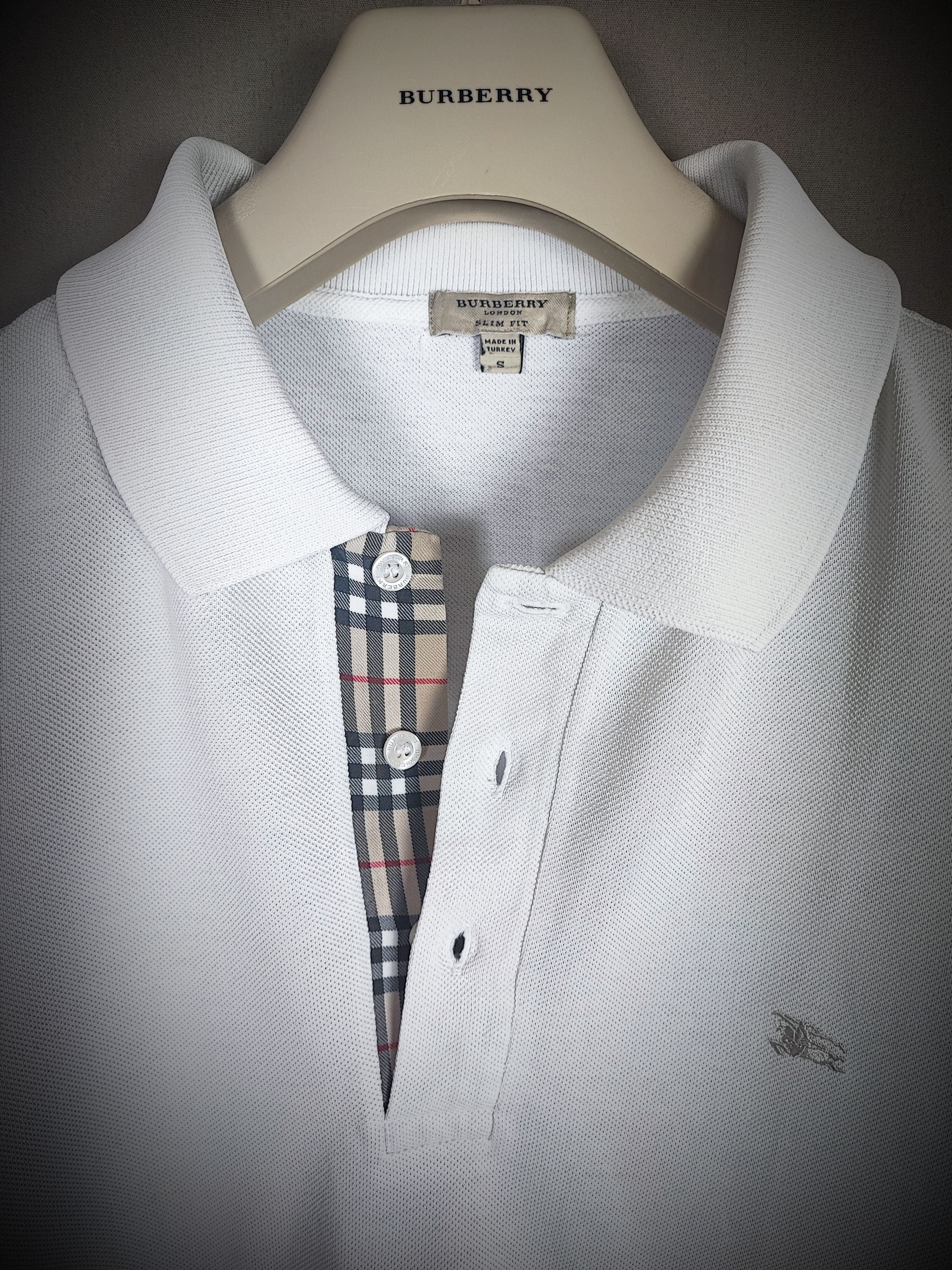 image of Burberry Polo S in White, Men's (Size Small)