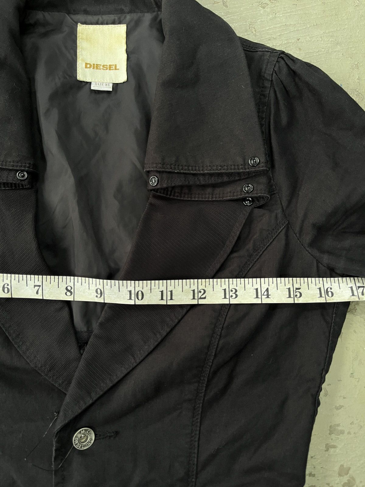 KMRii Y2K DIESEL Flared Jacket Blazer Punk Seditionaries Style Size XS / US 0-2 / IT 36-38 - 12 Thumbnail
