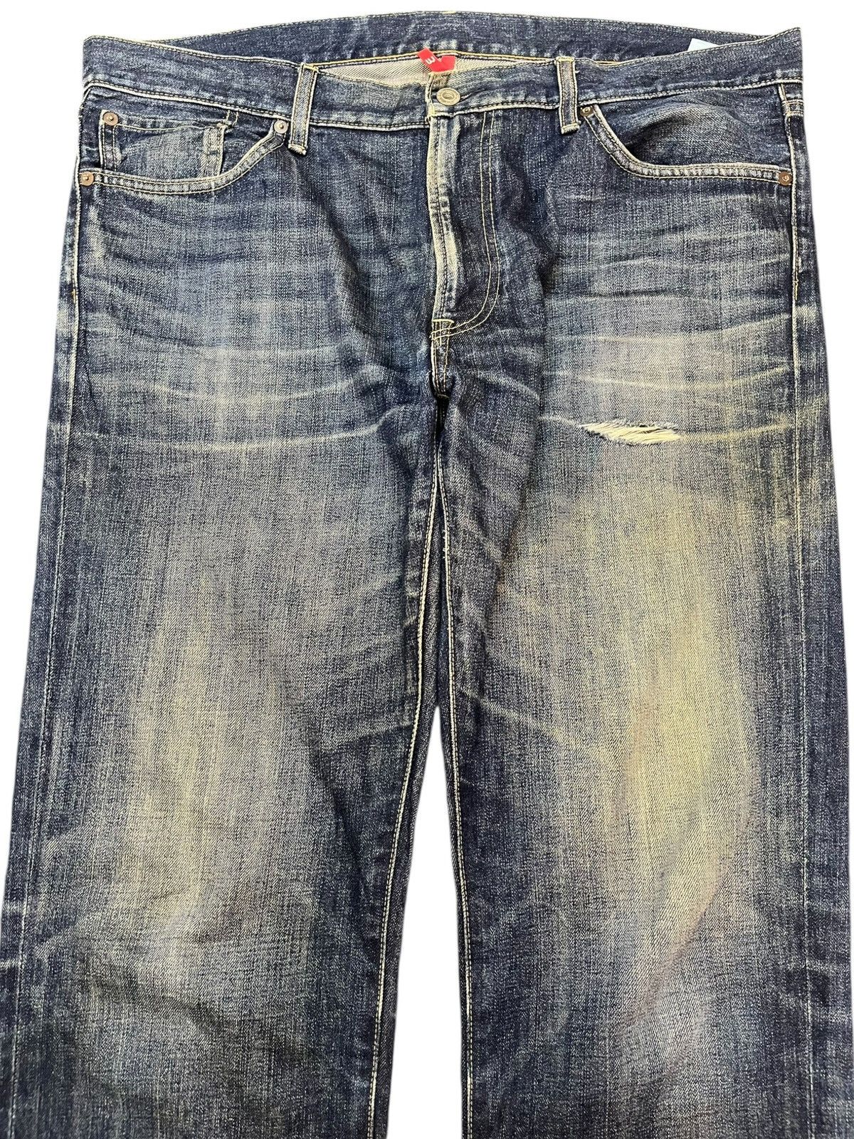Jun Takahashi × Uniqlo Vintage UJ Mudwash Distressed Denim Size US 39 - 2 Thumbnail