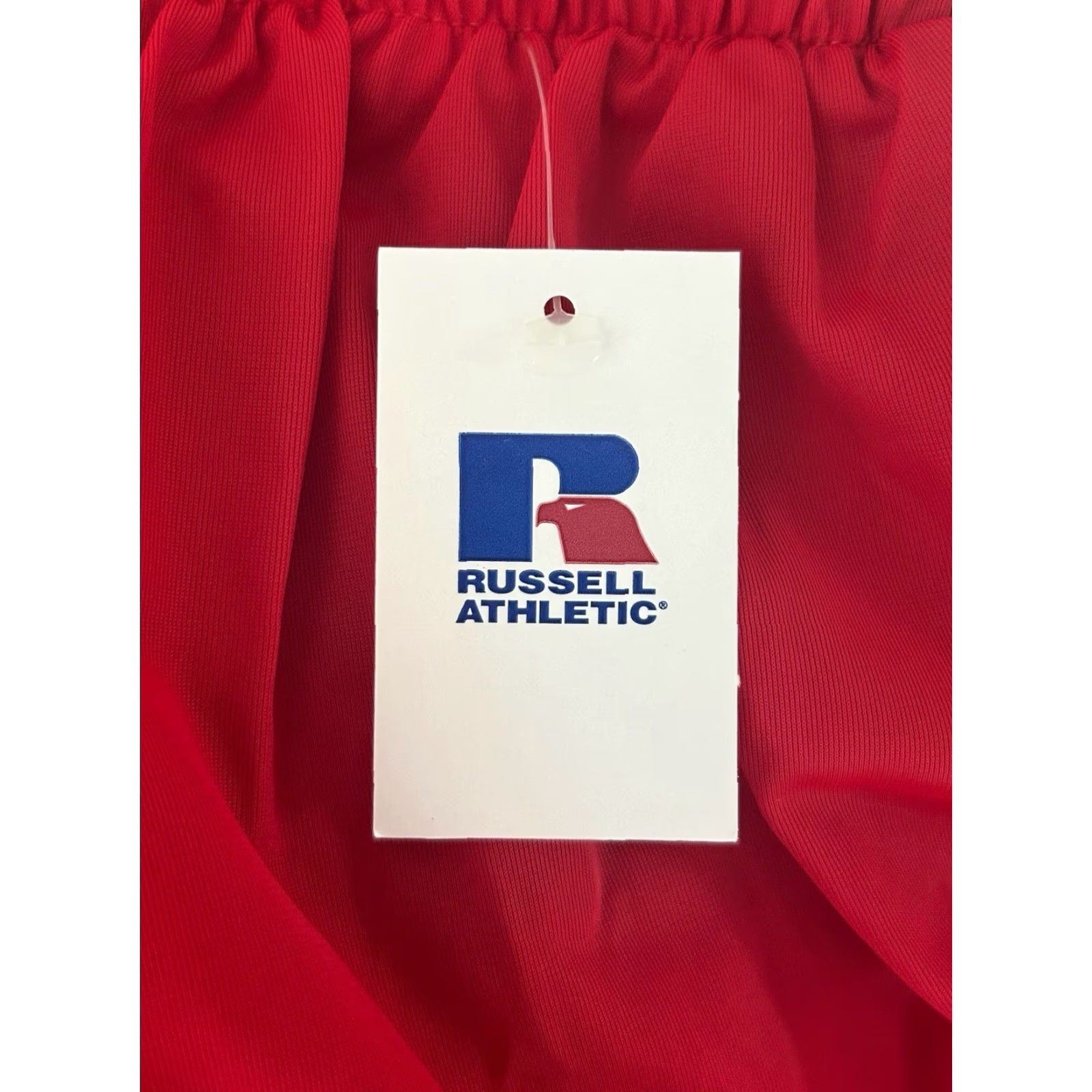 Russell Athletic VINTAGE russell athletic running shorts Mens S Red Lined Athletic 2010s Deadstock NWT R logo White drawstring Nylon Side pockets 3” inseam Mens Size US 29 - 2 Thumbnail