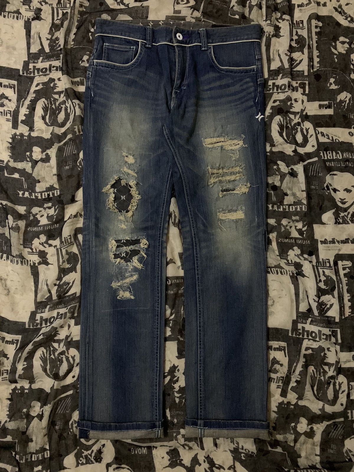 Hurley 💥Hurley Skateboard Distressed Denim Size US 31 - 1 Thumbnail