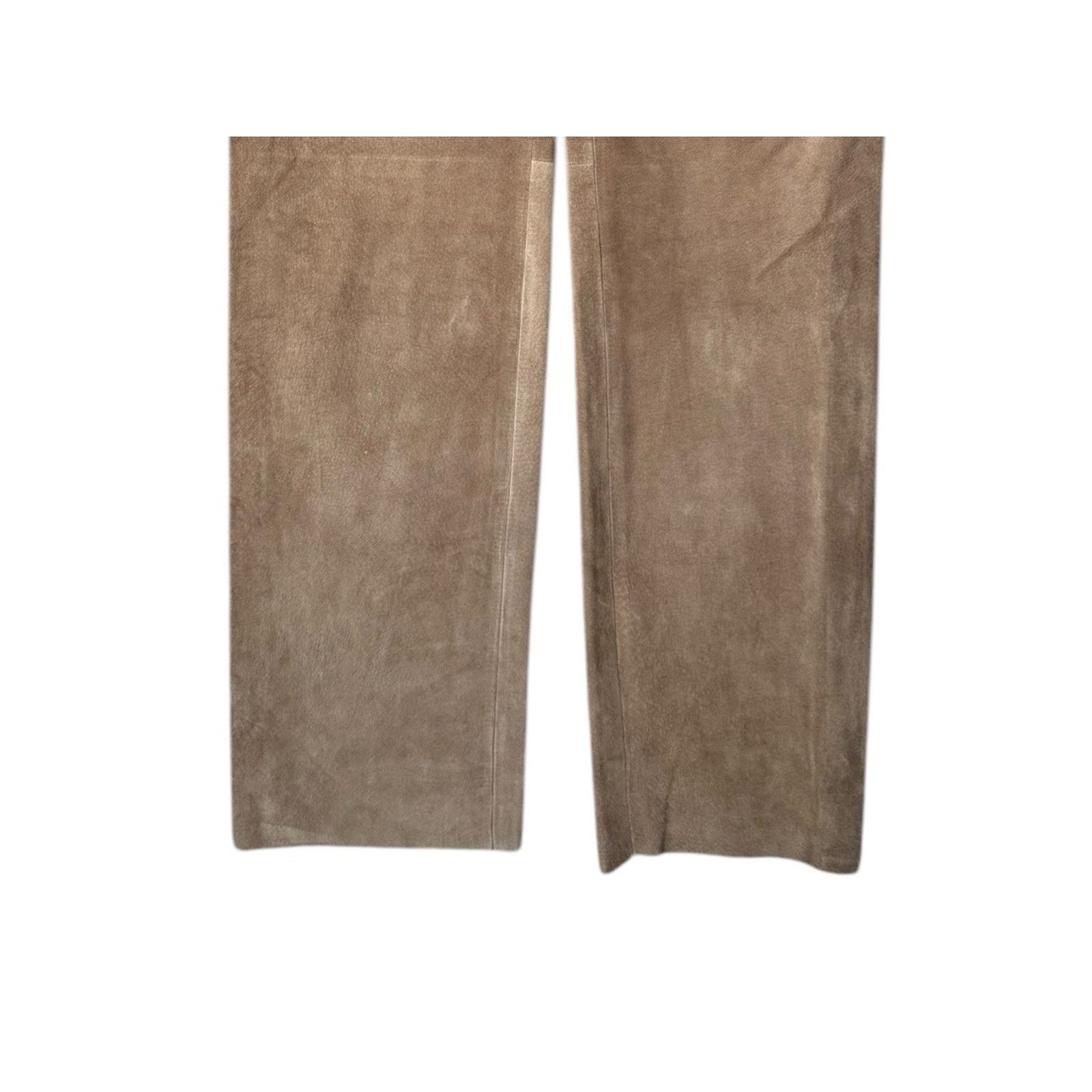 Other Maglia NEW Vintage Suede Leather Pants Pleated Straight Leg Size 30" / US 8 / IT 44 - 3 Thumbnail