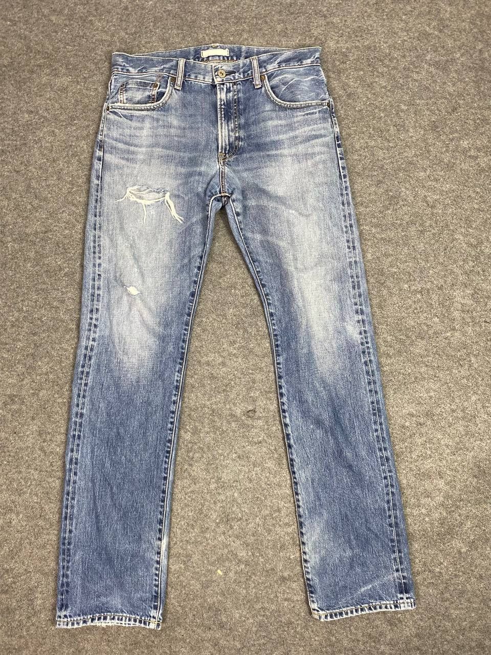 Japanese Brand uniqlo japanese brand selvedge distressed denim nice design Size US 34 / EU 50 - 4 Thumbnail