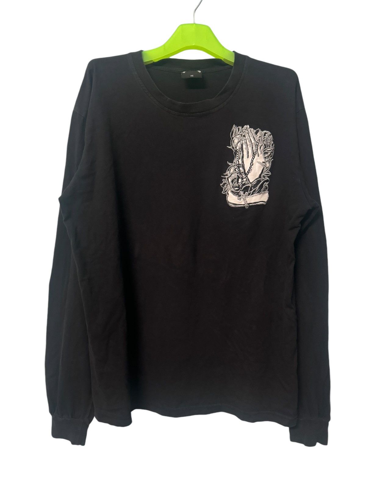 Japanese Brand 💥 DICTORIOUS PRAY HAND WITH CROSS BIG EMBROIDED BACK HIT Size US XL / EU 56 / 4 - 2 Thumbnail