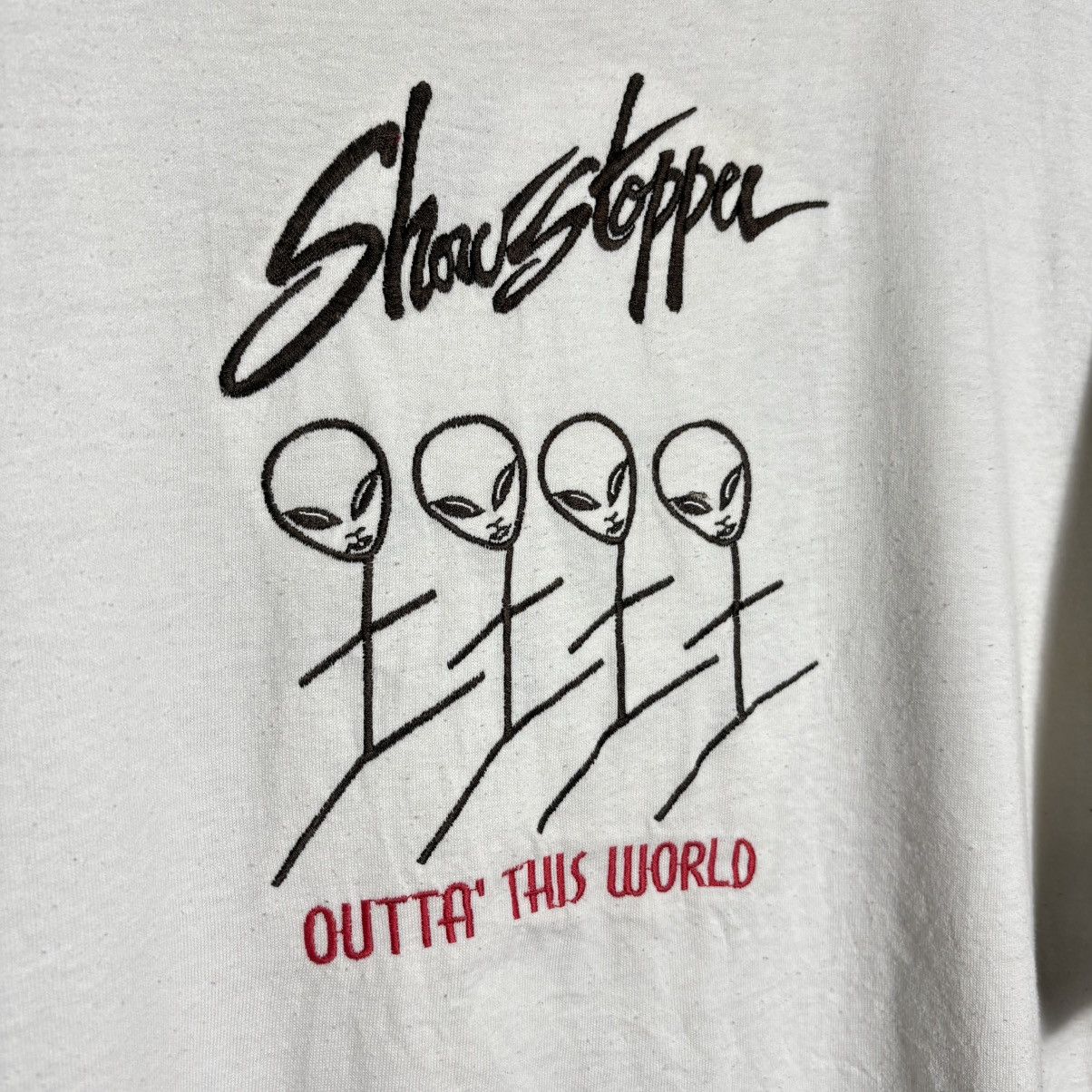 Vintage Vintage 90s Show Stopper Outta This World Aliens T-Shirt Size US XL / EU 56 / 4 - 2 Thumbnail