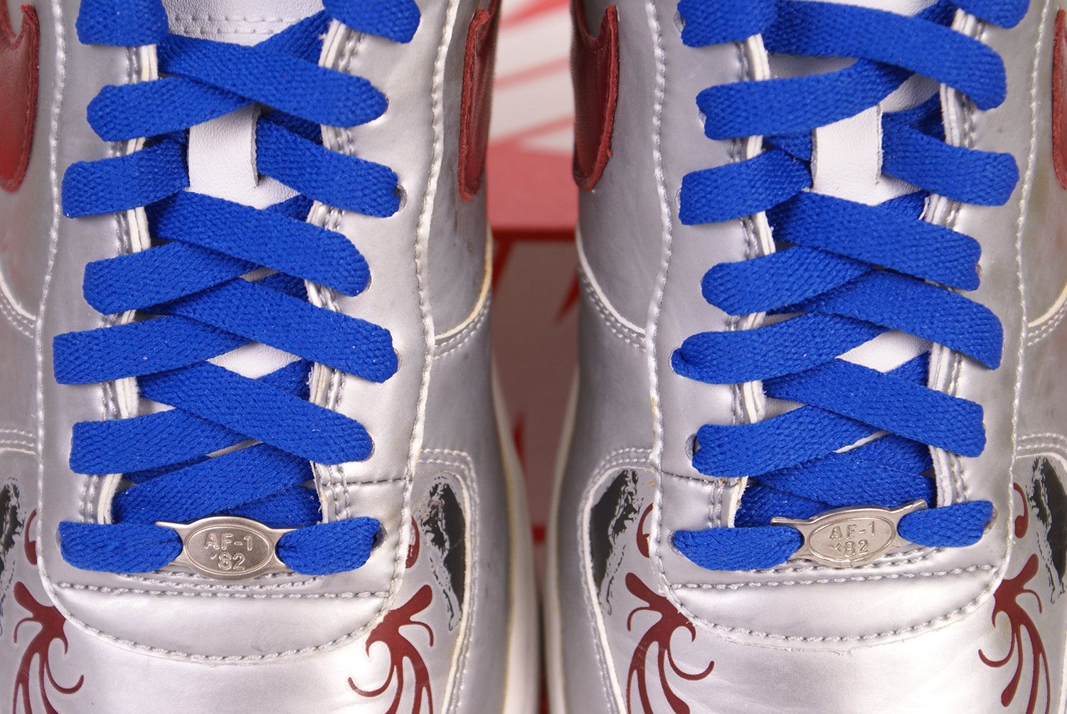 Nike 2006 Nike Air Force 1 LEBRON COLLECTION ROYALE Silver Red Size US 9.5 / EU 42-43 - 8 Thumbnail