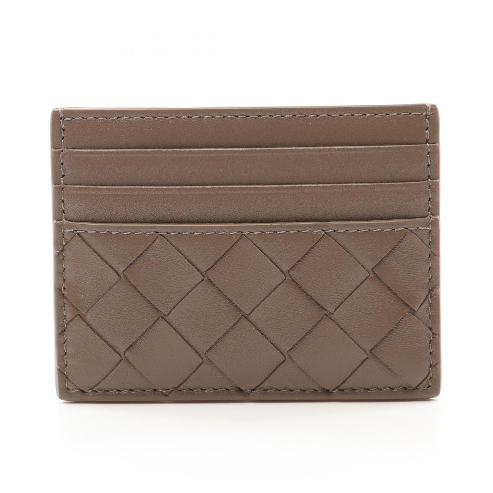 Bottega Veneta Bottega Veneta Intrecciato Card Case Leather Brown Size ONE SIZE - 1 Thumbnail