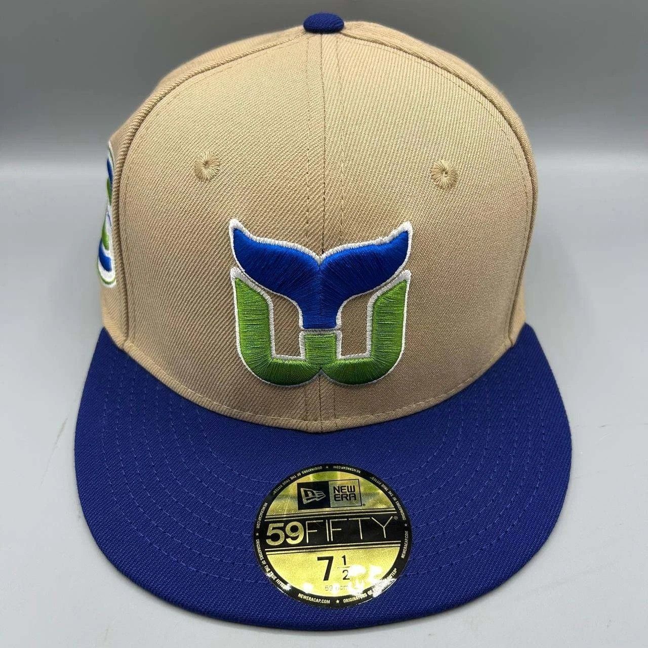 New Era Hartford Whalers Hat Men 7 1/2 Brown Blue NHL Fitted Cap New Size ONE SIZE - 2 Thumbnail