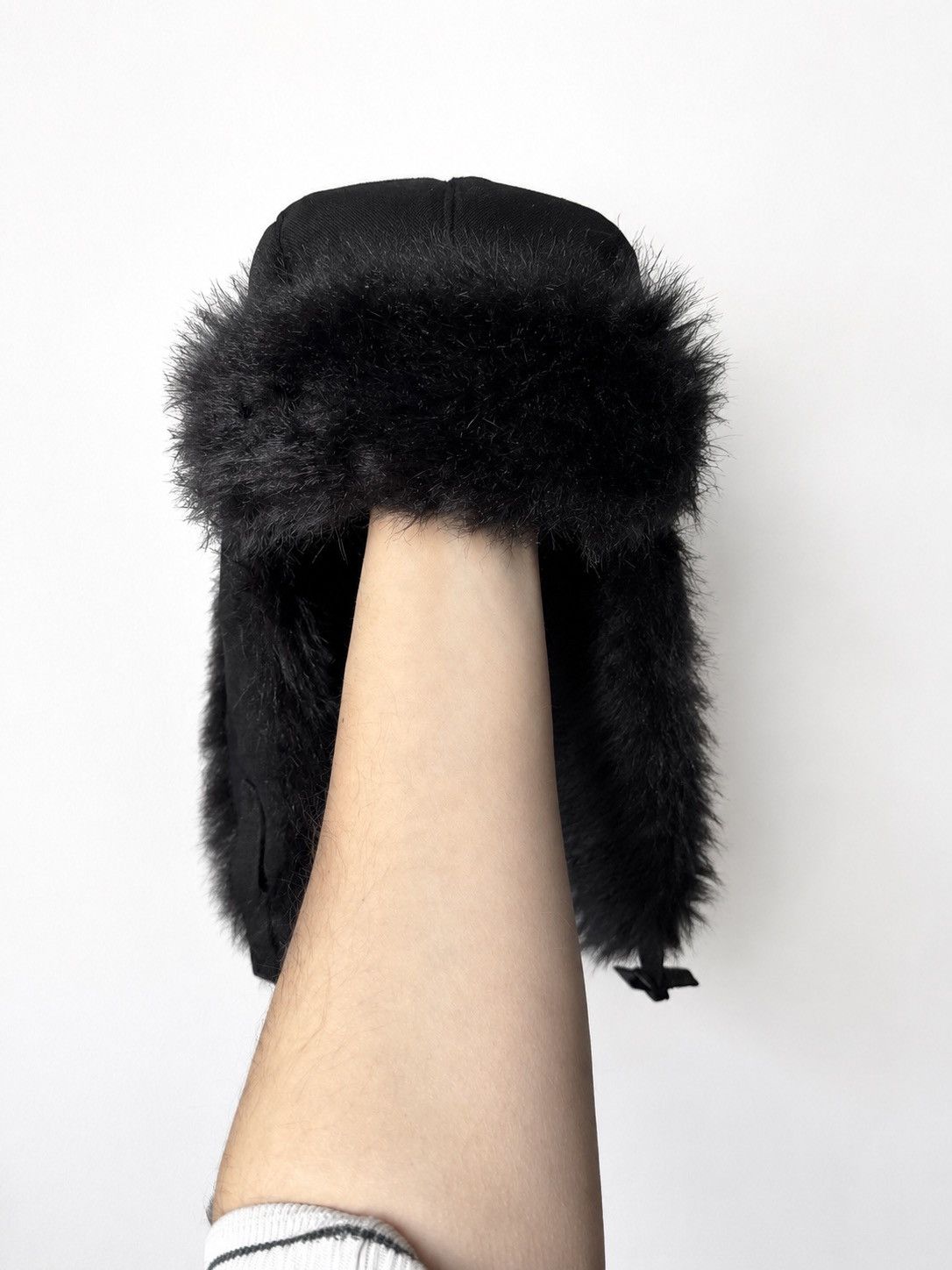 Andrew Mackenzie Mackenzie Vintage Black Faux Fur Ushanka Trapper Hat Size ONE SIZE - 2 Thumbnail