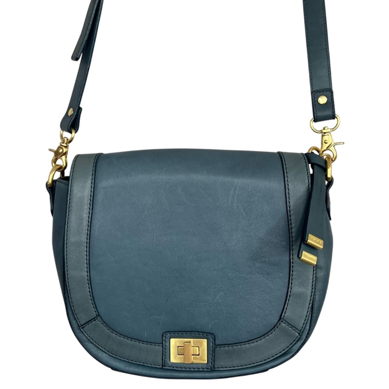 BRAHMIN Brahmin Southcoast Sonny Crossbody Purse Turnlock Teal Aqua Size ONE SIZE - 1 Thumbnail