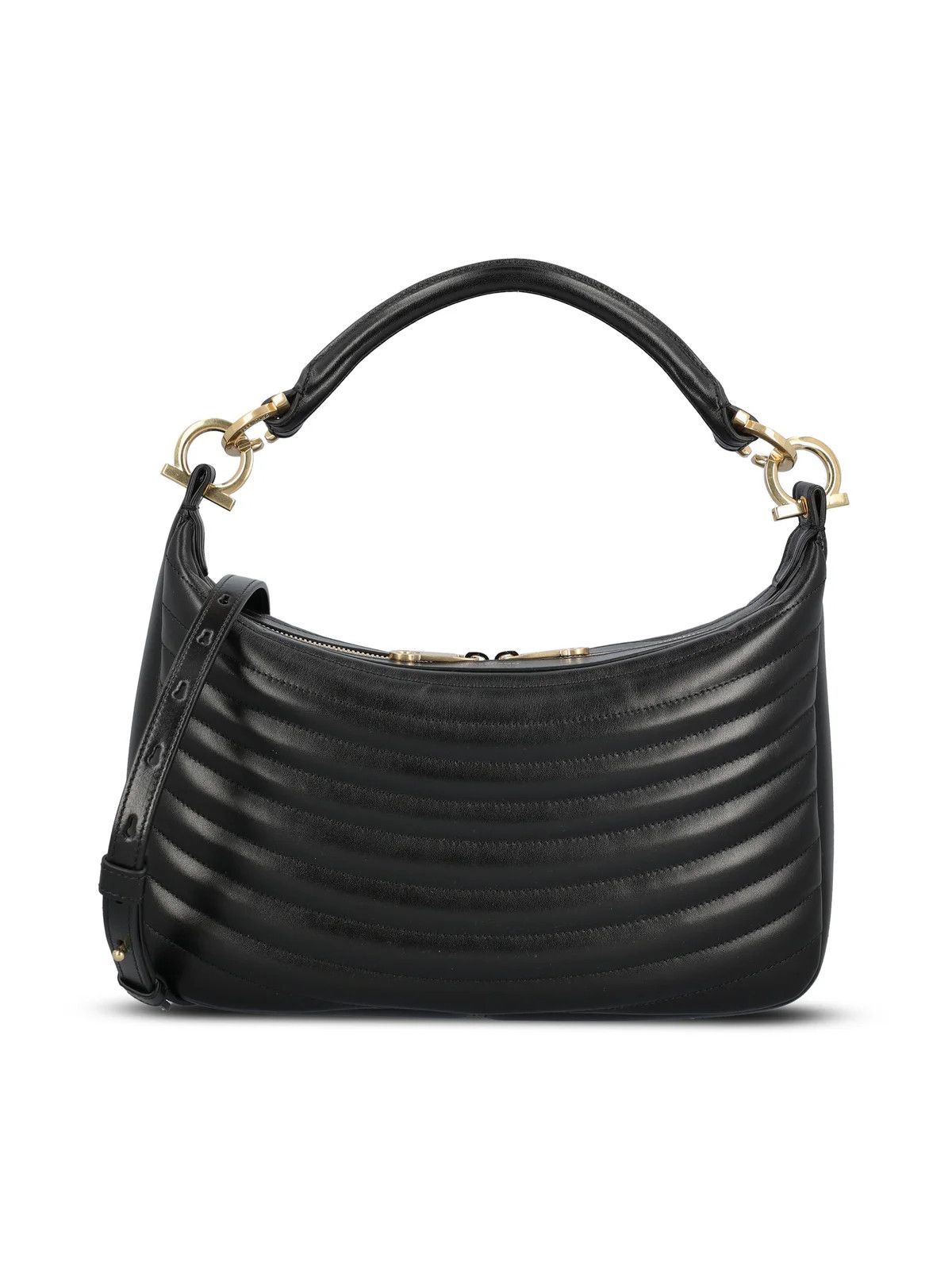 o1s1rm0325 Size: OS / Leather Shoulder Bag in Black