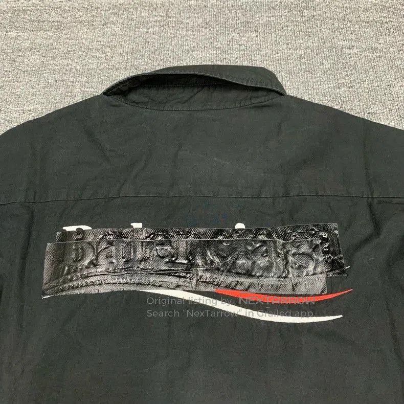 Balenciaga Balenciaga Black Tape Wave Coke Shirt Jacket. Size US L / EU 52-54 / 3 - 6 Thumbnail
